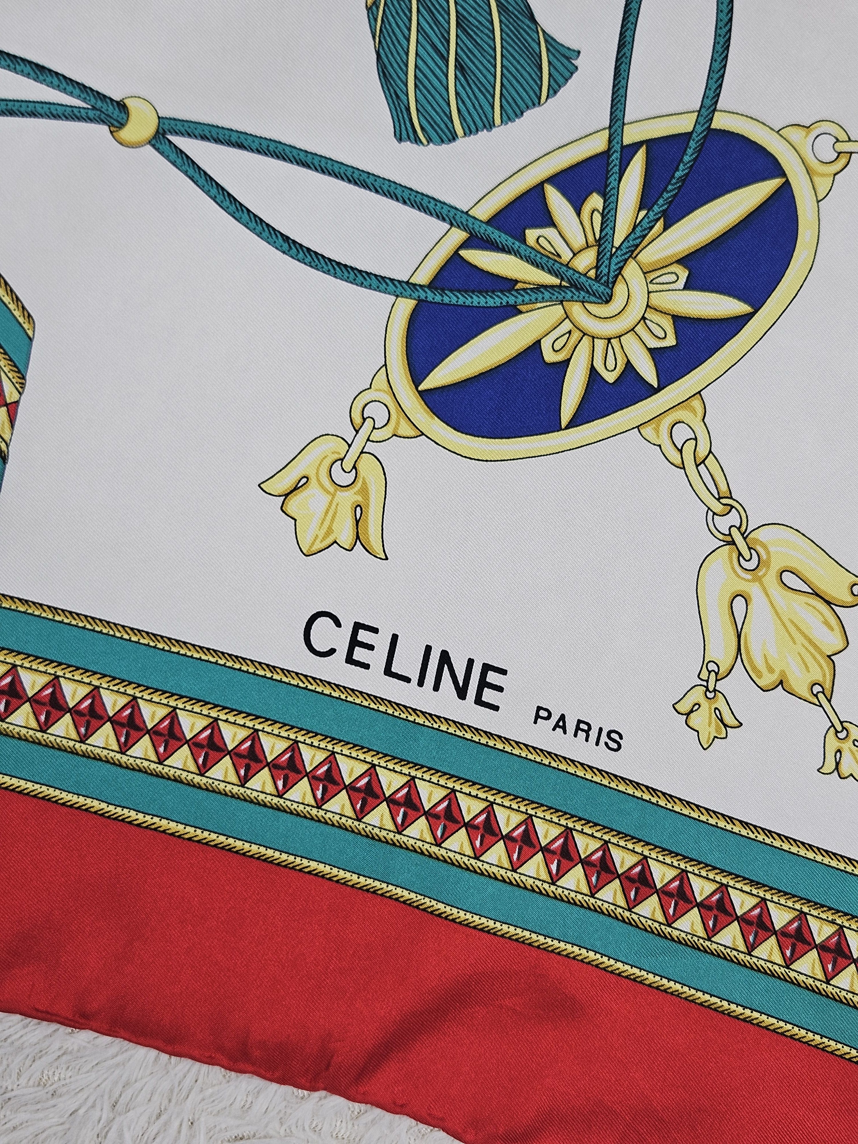 Celine Celine Paris Silk Scarf Size ONE SIZE - 3 Thumbnail