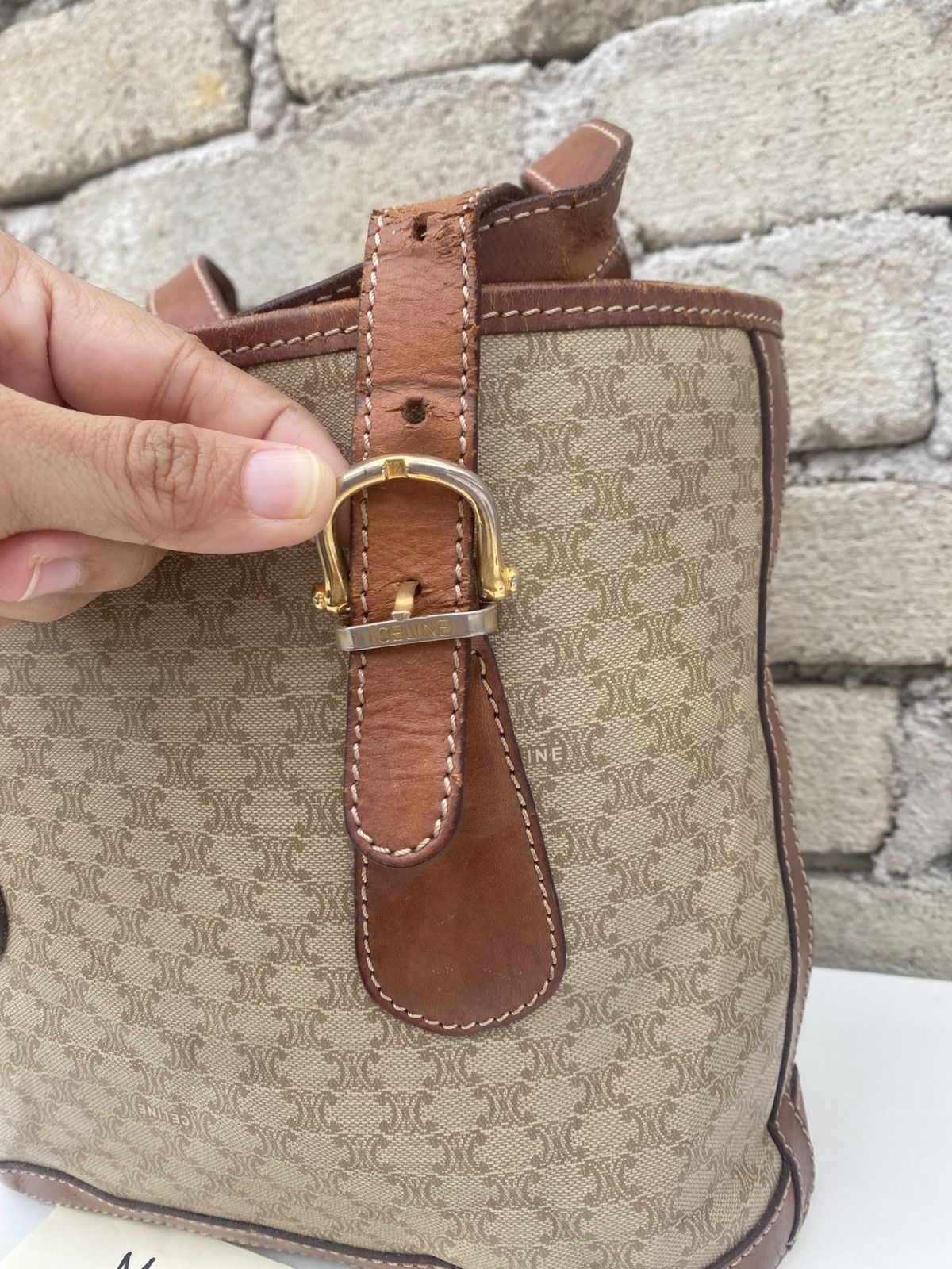 Celine Rare CELINE Monogram Handle Bag Size ONE SIZE - 13 Thumbnail