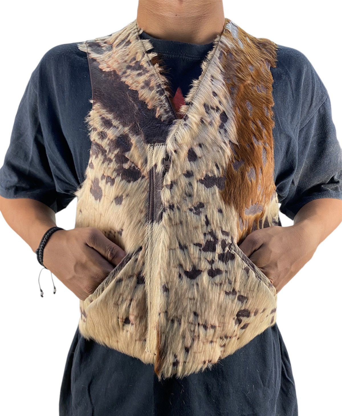 Yohji Yamamoto 🔥GRAIL ICONIC🔥Yohji Yamamoto Pour Homme Calf Skin Fur Vest Size US M / EU 48-50 / 2 - 3 Thumbnail