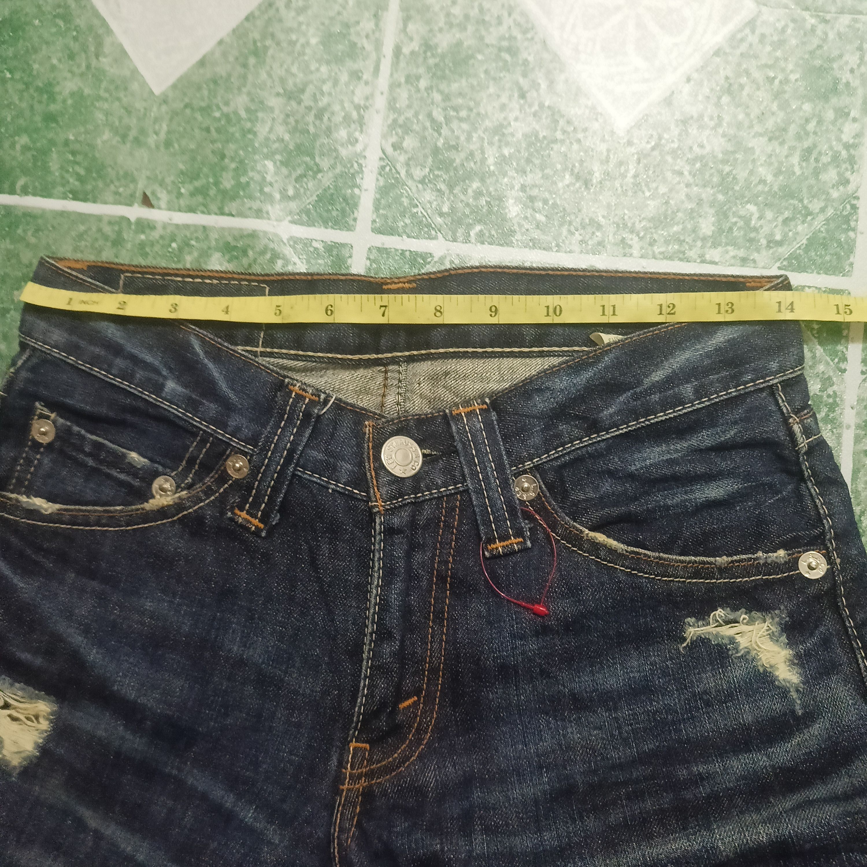 Levi's 💥Insane 90s Levis 708 Distressed Paint Splatter Bootcut Size US 28 / EU 44 - 19 Thumbnail