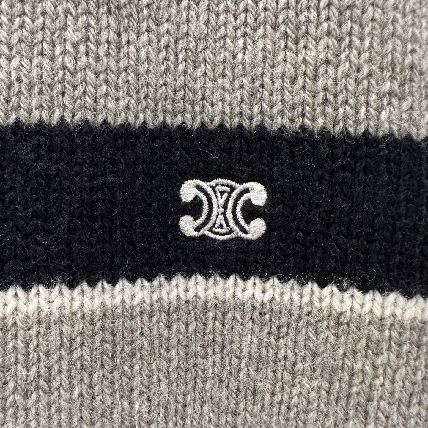 Celine Celine Triomphe Striped Wool Sweater L Size L / US 10 / IT 46 - 6 Thumbnail