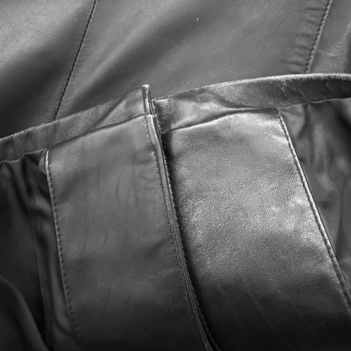 Vintage Iconic super long matrix leather coat Size L / US 10 / IT 46 - 8 Thumbnail