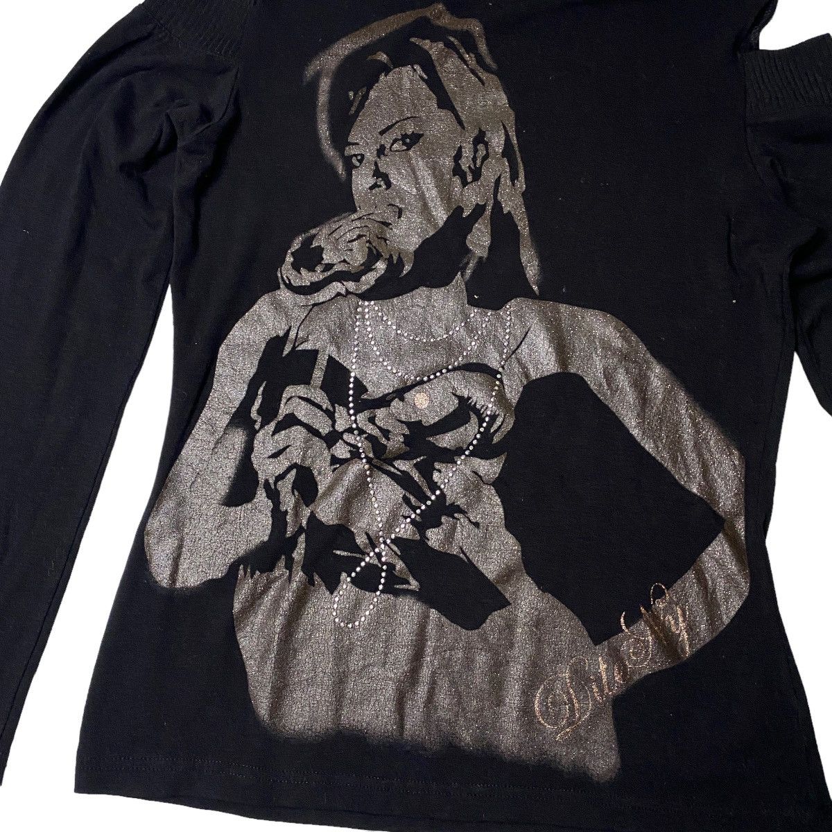 If Six Was Nine 2000's Aphrodite Punk Style Longsleeve Size S / US 4 / IT 40 - 2 Thumbnail