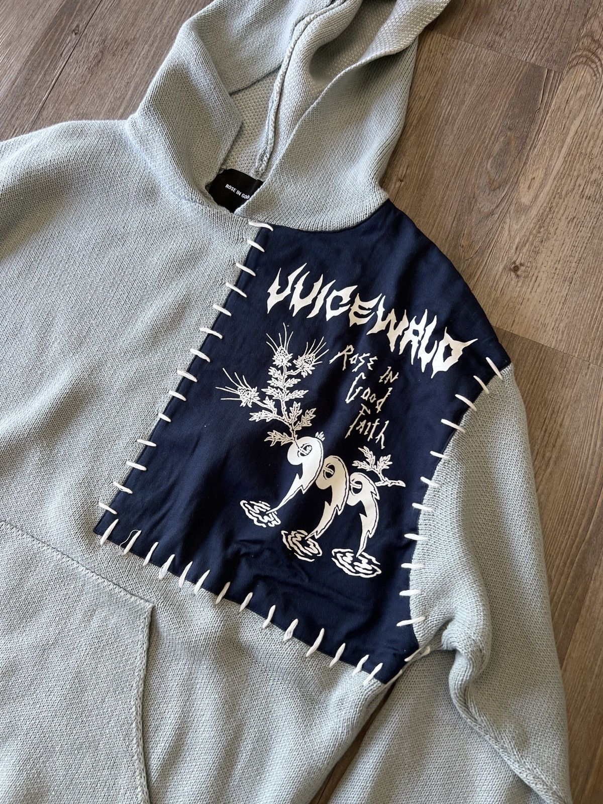 ROSE IN GOOD FAITH Juice WRLD X Rose in Good Faith Knit Hoodie Size US L / EU 52-54 / 3 - 4 Thumbnail