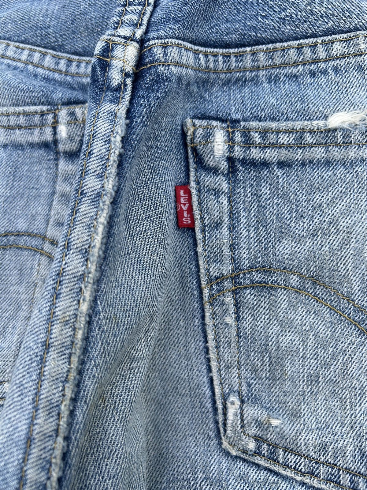 Kapital Vintage Levis Big E Selvedge Distressed Denim Jeans Size US 31 - 15 Thumbnail