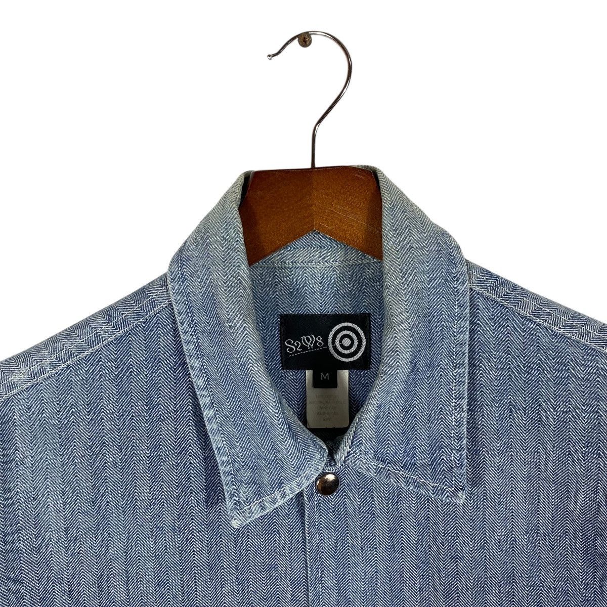 South2 West8 South2 West8 HBT Coach Jacket Blue Herringbone Twill Denim Size US M / EU 48-50 / 2 - 7 Thumbnail