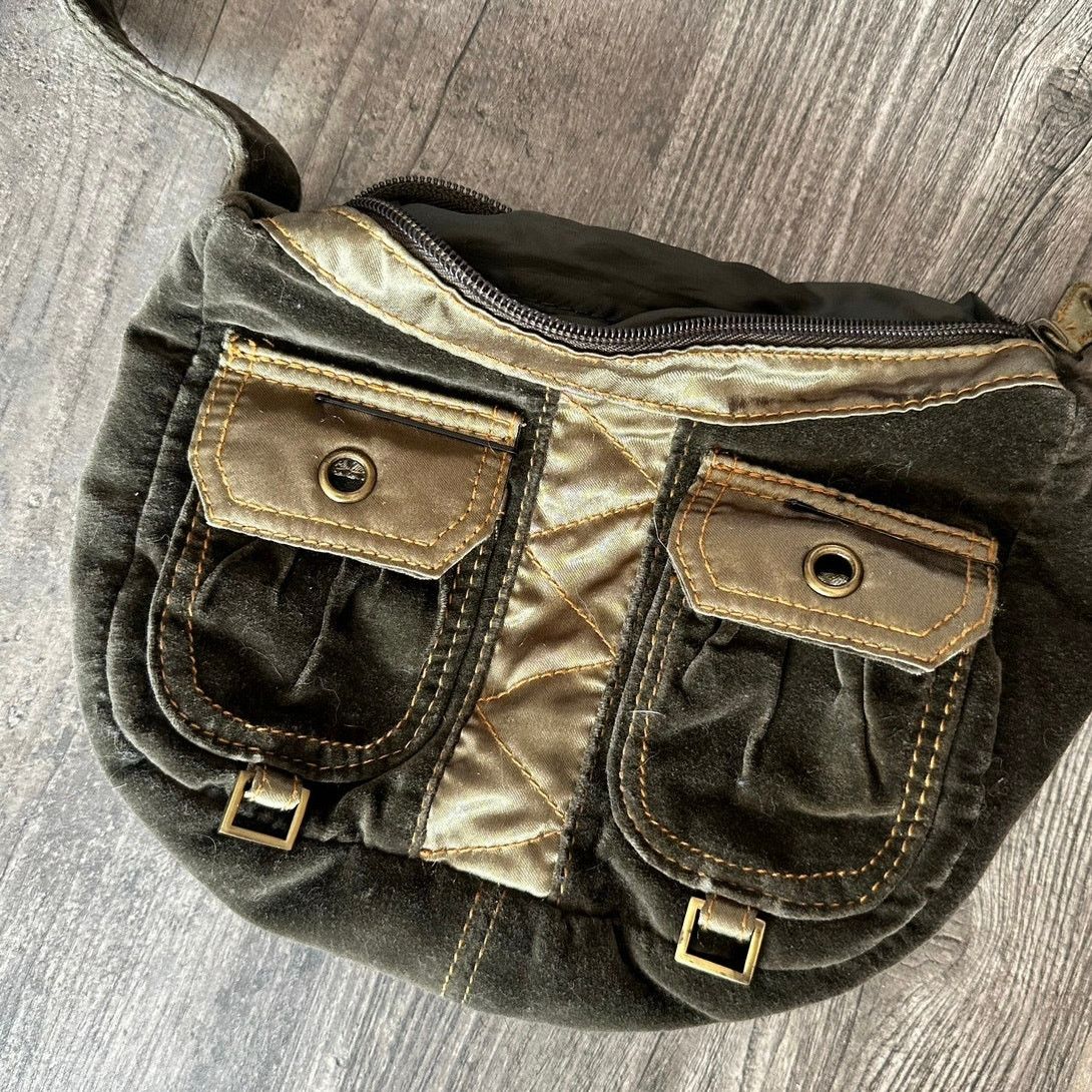 Other no brand green velour velvet mini handbag y2k vintage Size ONE SIZE - 2 Thumbnail