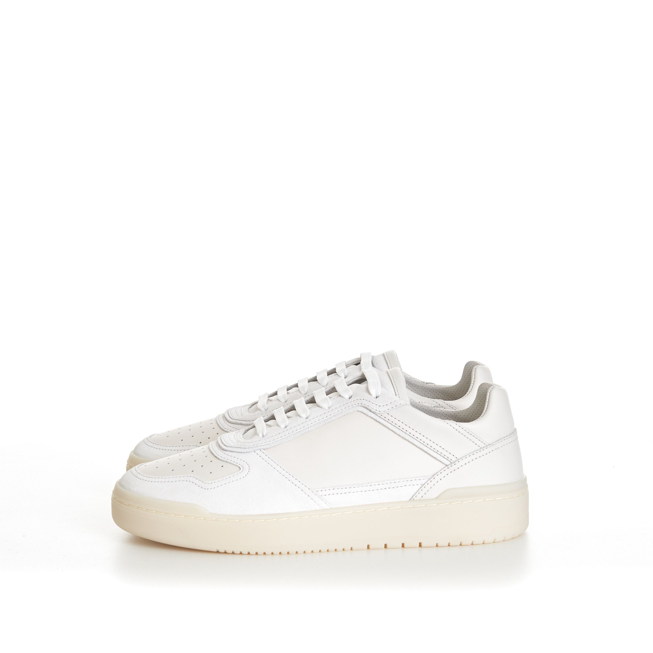Brunello Cucinelli Semi-Polished Calfskin And Washed Suede Basket Sneakers Size US 6 / EU 39 - 4 Thumbnail