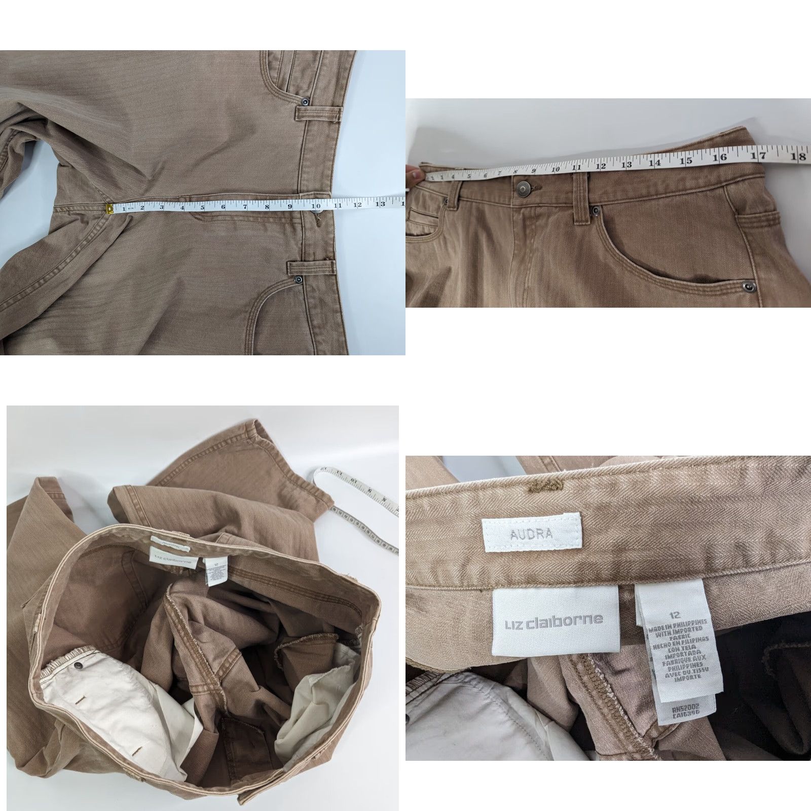 Liz Claiborne **Liz Claiborne Women's Brown Knit Stretch Pants** User: **Liz Claiborne Women's Brown Knit Stretch Pants Size 12** Size 34" / US 12 / IT 48 - 8 Thumbnail
