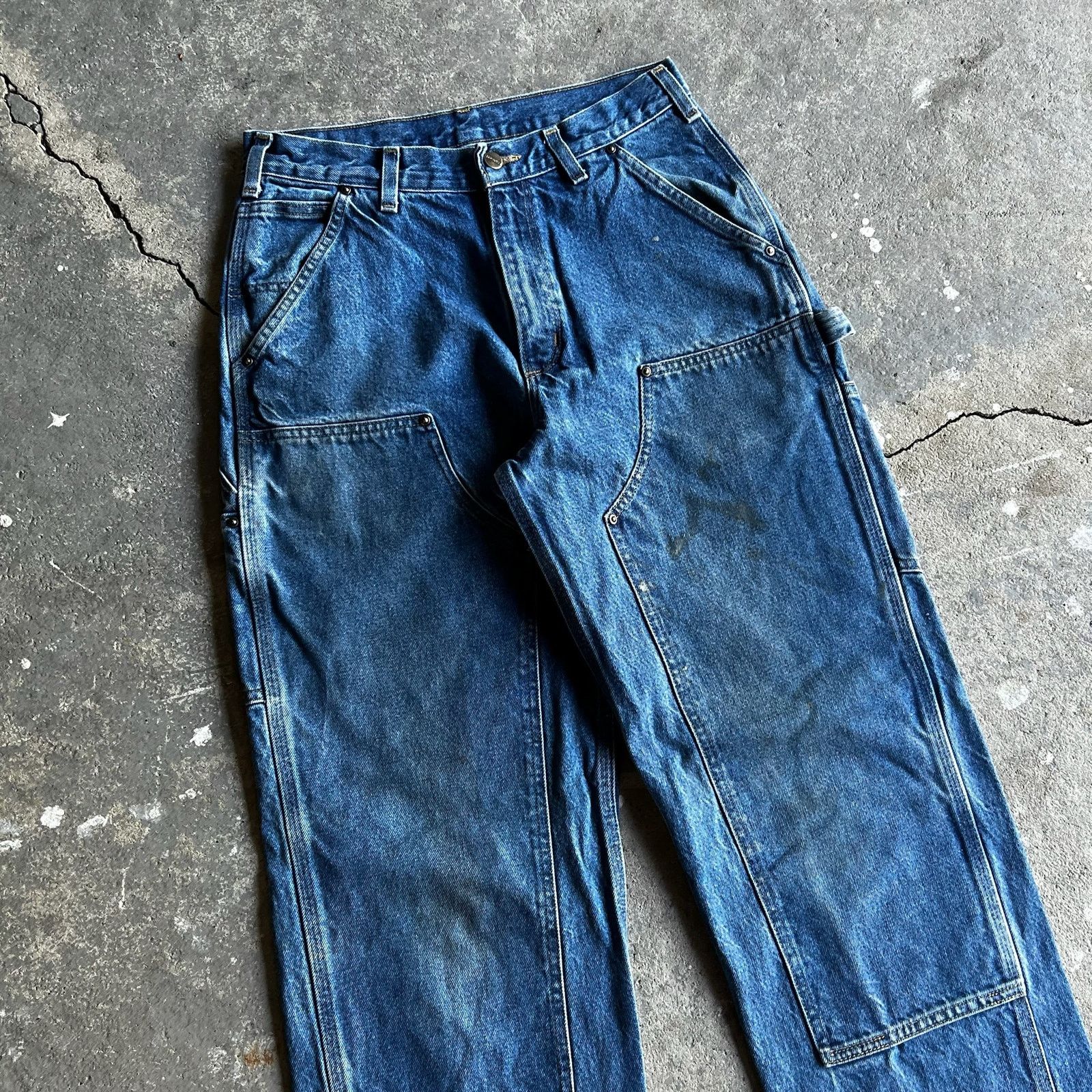 Carhartt × Vintage Carhartt denim blue jean double knee work carpenter pants Size US 29 - 2 Thumbnail