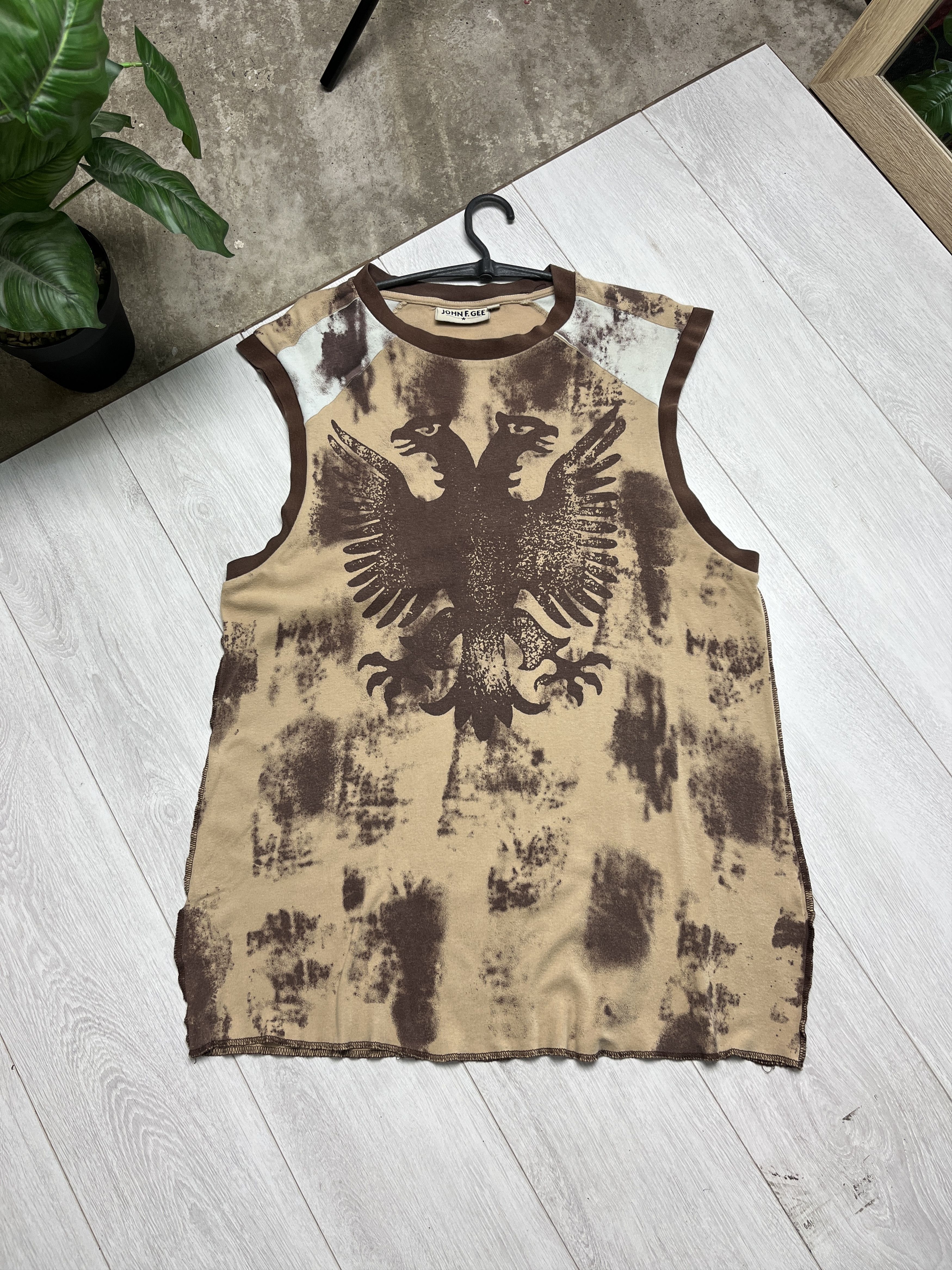 Other 2000s JOHN F GEE BLEACH WASH DOUBLE HEADED EAGLE TOP - 804 Size US XL / EU 56 / 4 - 3 Thumbnail
