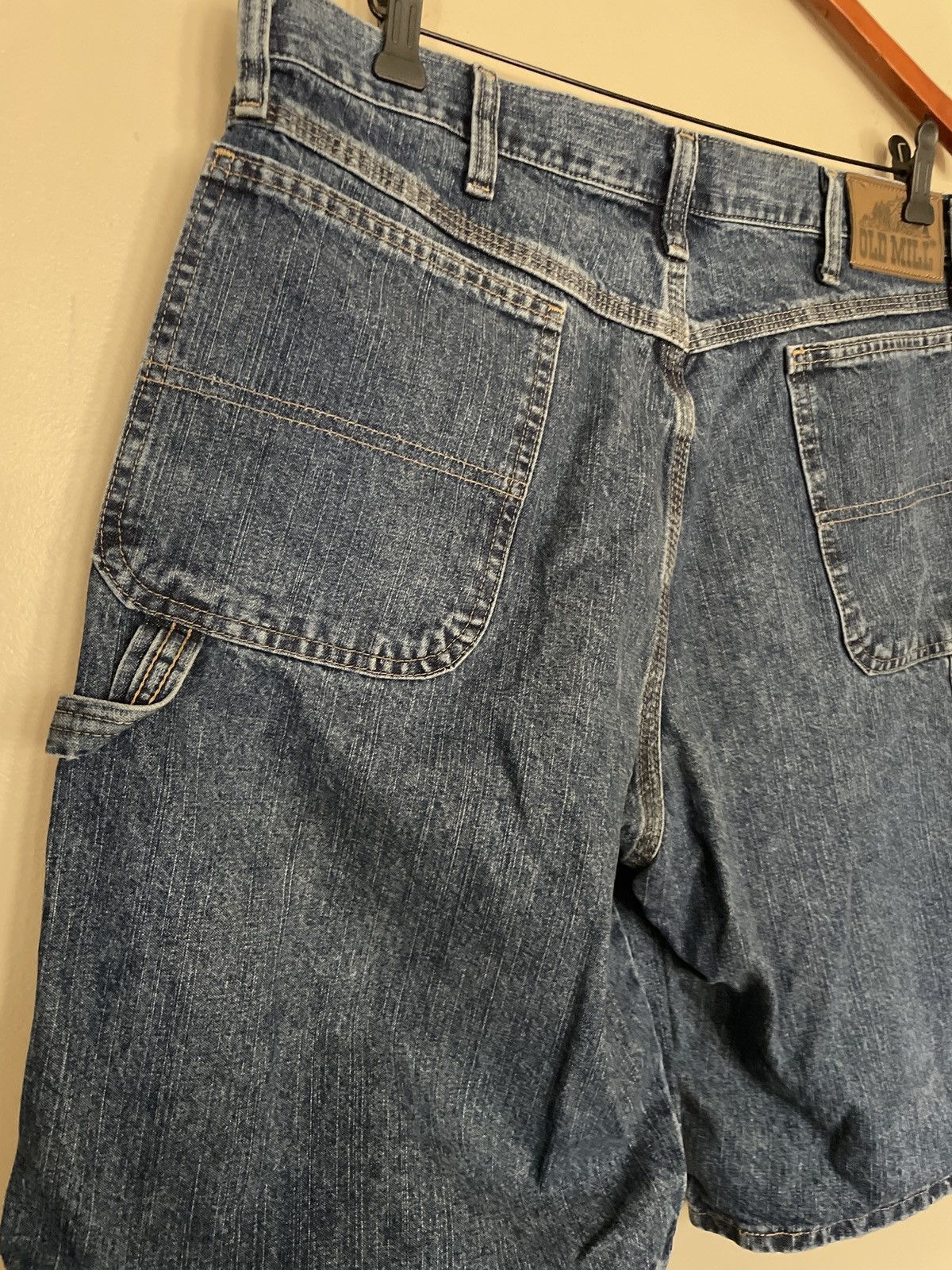 Designer × Vintage Old Mill JORTs Blue Denim Jean Shorts 36 carpenter men’s 🔥 Size US 36 / EU 52 - 5 Thumbnail