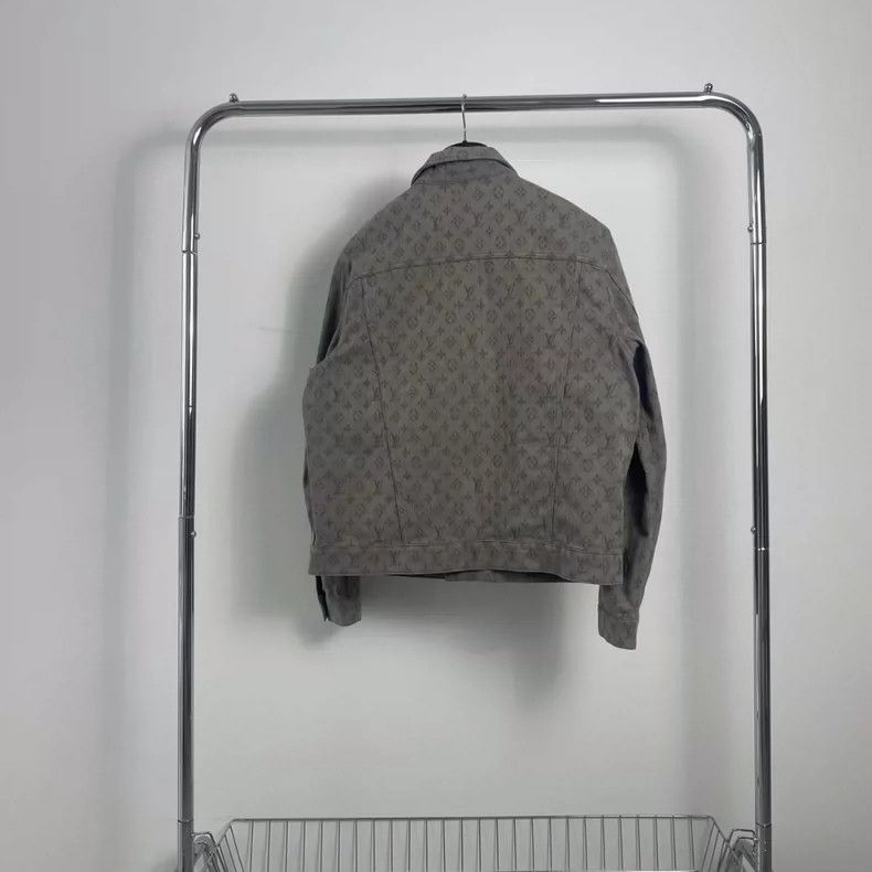 Louis Vuitton LOUIS VUITTON Grey denim full print jacket 2504-Nextarrow Size US L / EU 52-54 / 3 - 2 Thumbnail