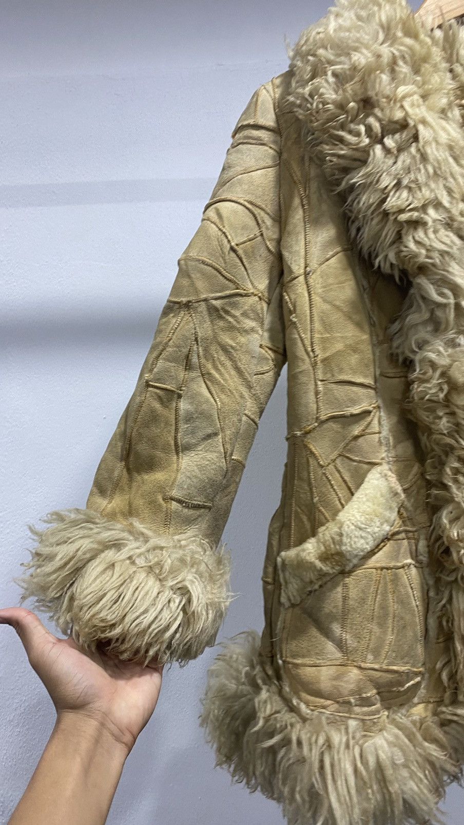 Vintage Grunge Suede Shaggy Winter Jacket