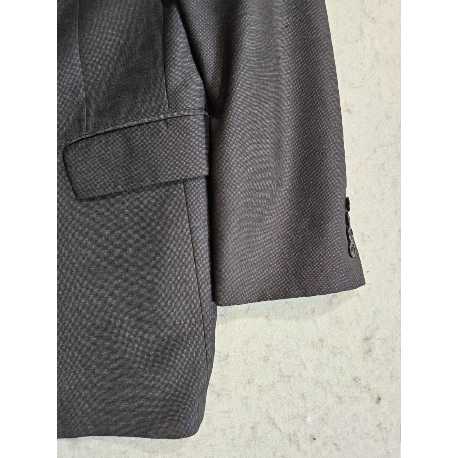 Cremieux Daniel Cremieux Collection Loro Piana Suit Jacket Blazer Mens 42L Charcoal Wool Wool Blazer Regular Cardigan? Sorry. Size 42R - 4 Thumbnail