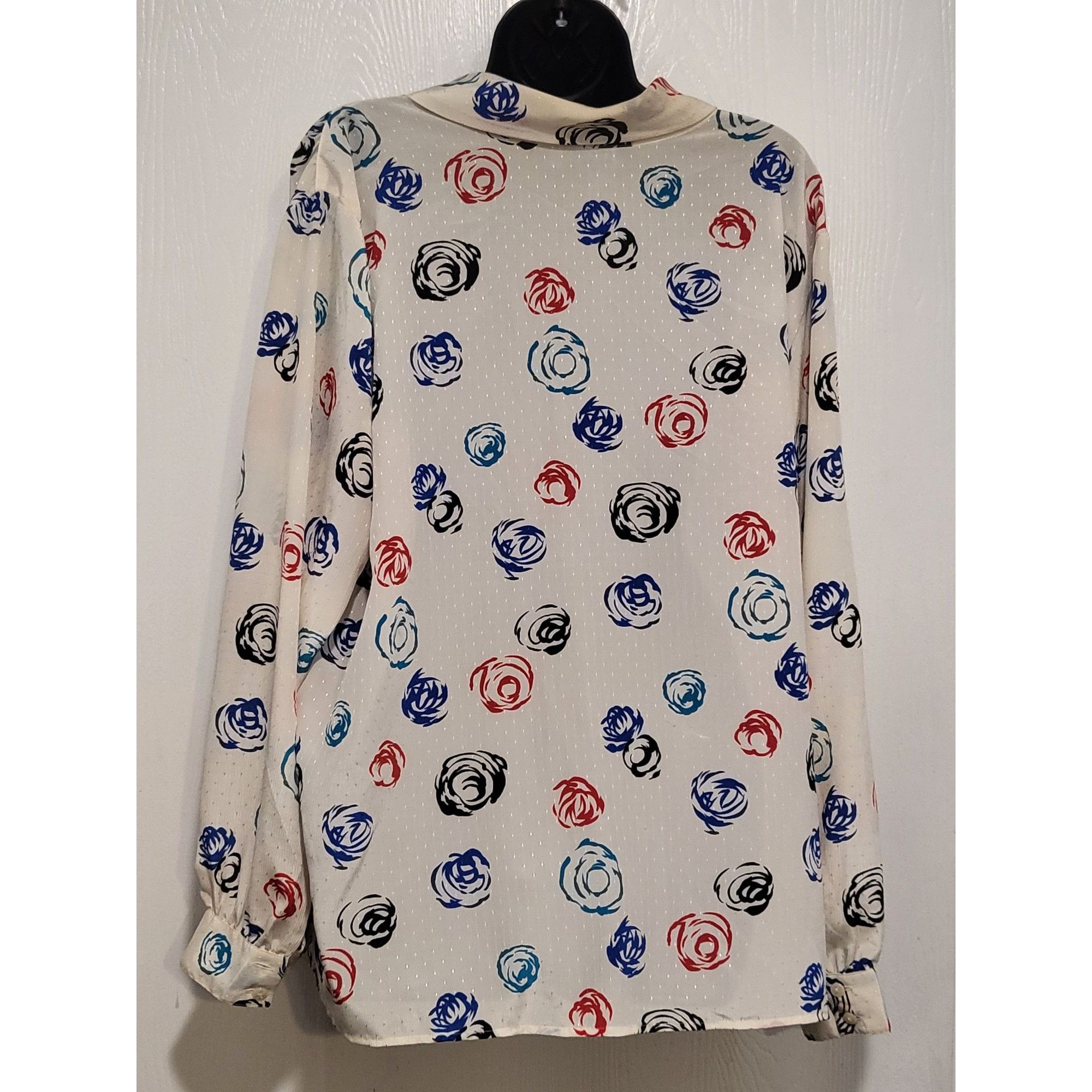Vintage Vintage Personal II Rose Blouse Women Sz L 80S Long Sleeve O Size L / US 10 / IT 46 - 2 Thumbnail