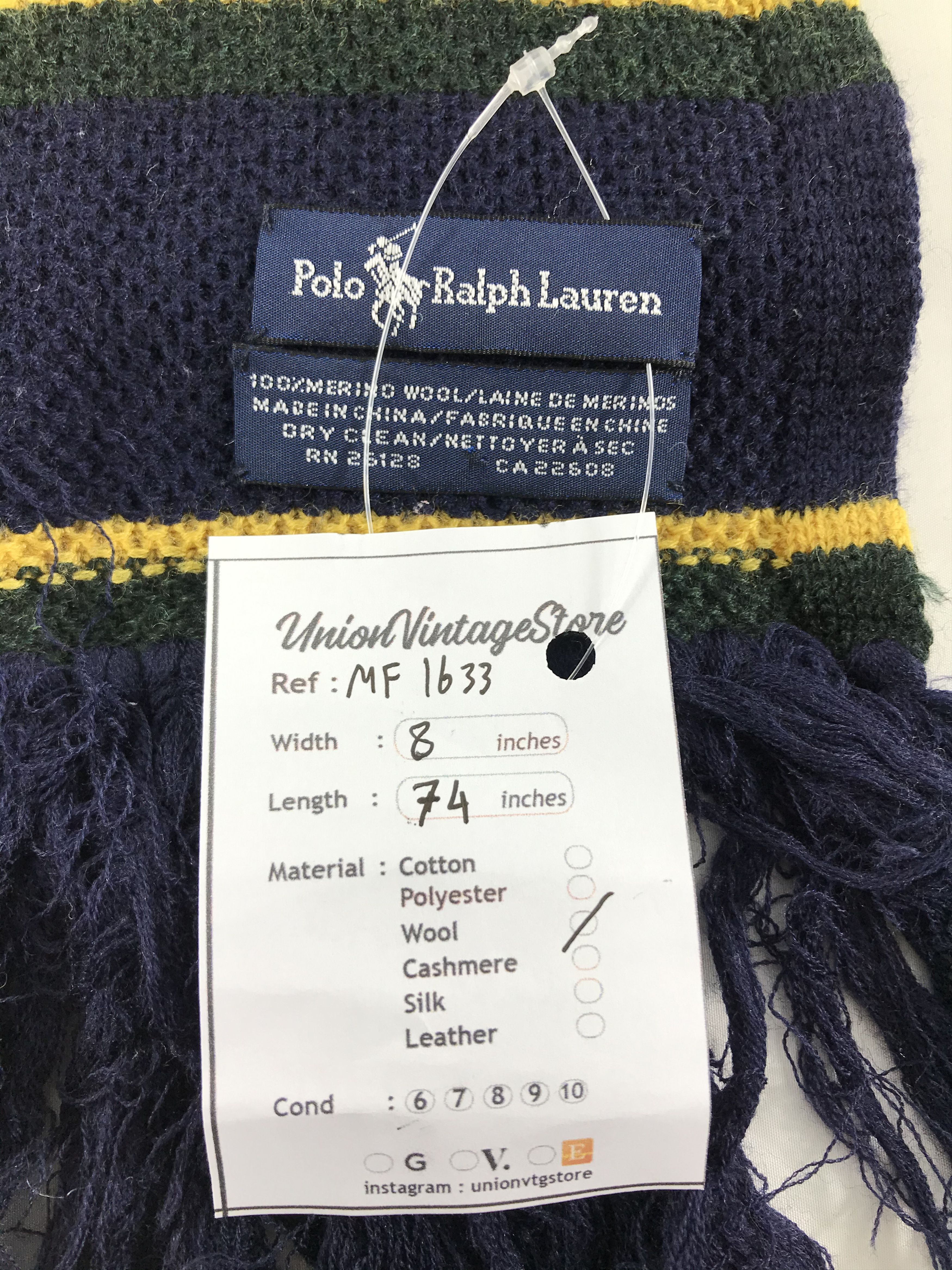 Polo Ralph Lauren Vintage Polo Ralph Lauren Scarf/Muffler/Neckwear MF1633 Size ONE SIZE - 5 Thumbnail