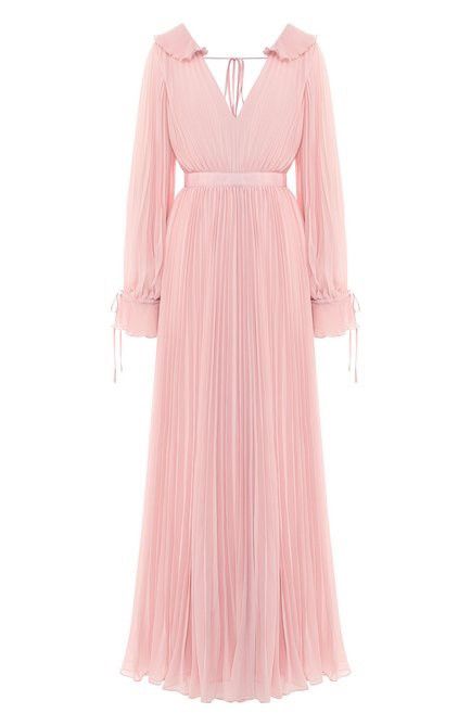 white christmas dresses Pink Metallic Chiffon Feather Midi Dress – self-portrait-US