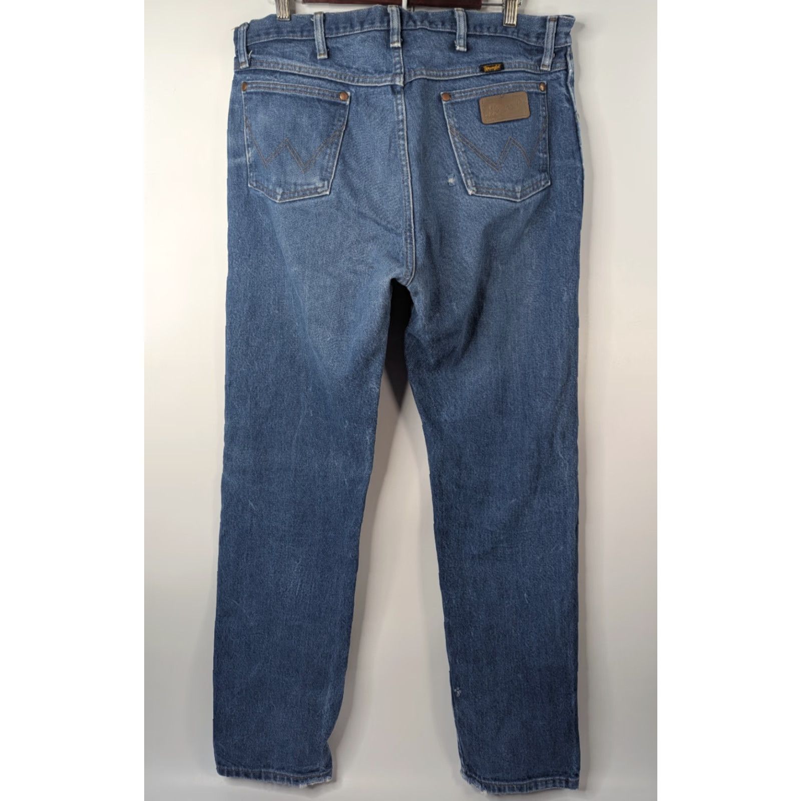 Wrangler VINTAGE Wrangler Jeans Men's 36x34 Cowboy Cut Bootcut Distressed 13MWZ Western Workwear Jeans Size US 36 / EU 52 - 3 Thumbnail