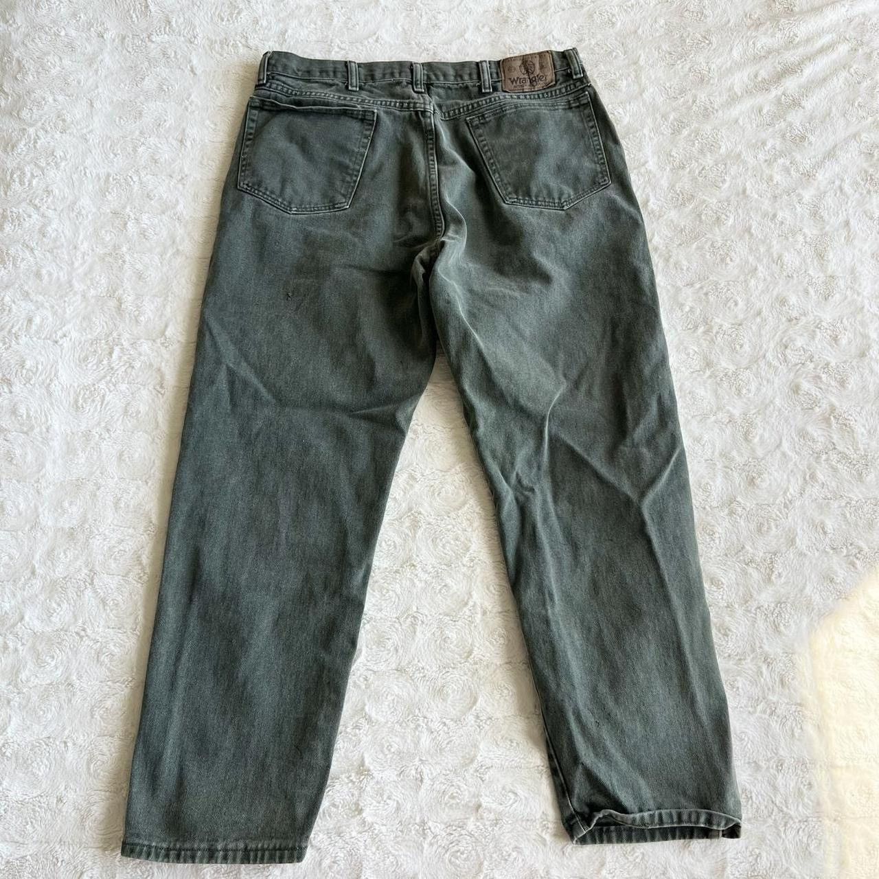 Wrangler Vintage Wrangler Jeans Mens 35x29 *Tag 38x30 Green Straight Size US 35 - 3 Thumbnail
