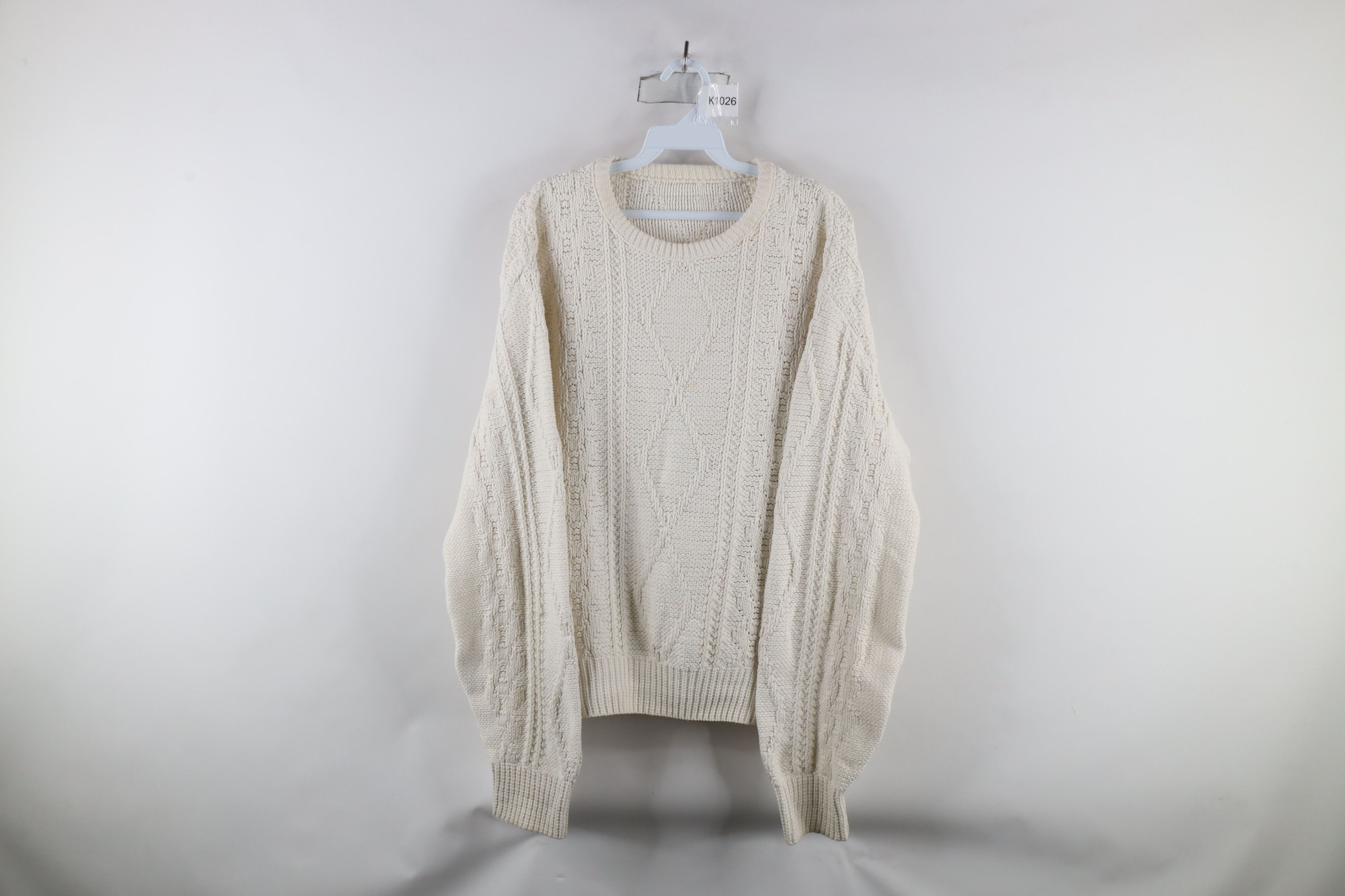 Vintage Vintage 90s Streetwear Chunky Cable Knit Fisherman Sweater Size XL / US 12-14 / IT 48-50 - 1 Thumbnail