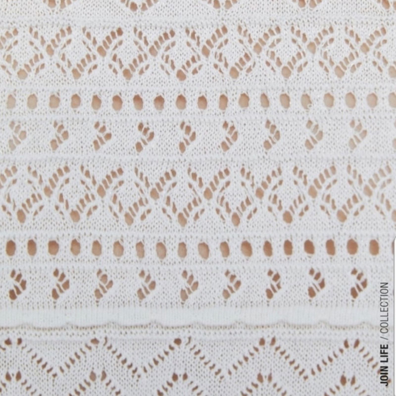 Zara Zara ecru lace knit pointell open knit sweater size Large Size L / US 10 / IT 46 - 5 Thumbnail