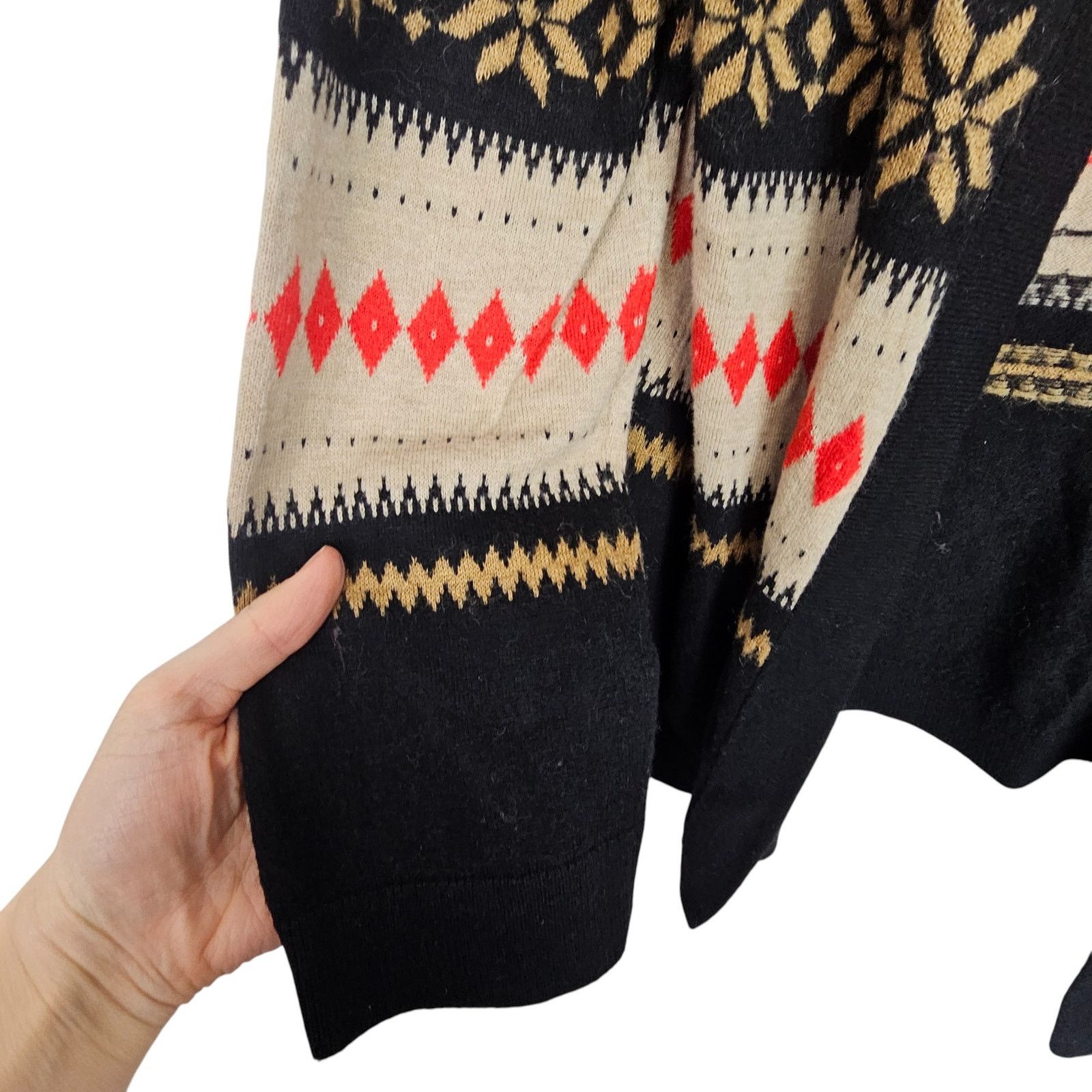 Robert Talbott Talbots Womens Wool Mohair Nordic Fair Isle Cardigan Sweater Size XL / US 12-14 / IT 48-50 - 4 Thumbnail