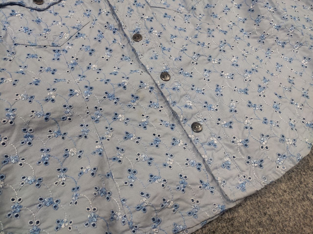 Diesel Vintage Diesel shirt Long sleeve embroidered flowers Y2k Size L / US 10 / IT 46 - 9 Thumbnail