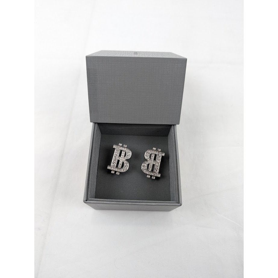 Balenciaga o1rshd1 Size:OS / Coin Earrings Brass & Glass Silver/Crystal Size ONE SIZE - 9 Thumbnail