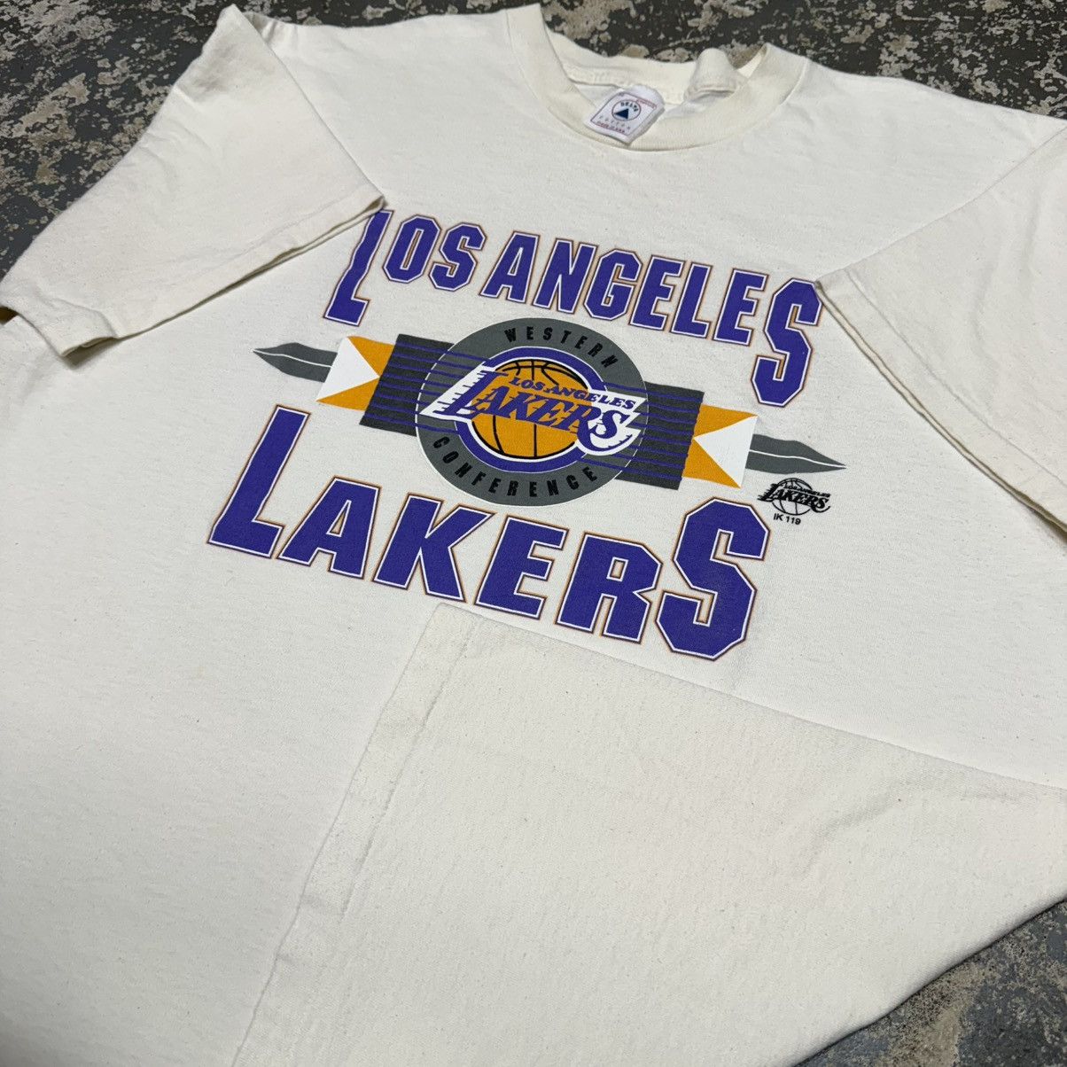 NBA Vintage Los Angeles Lakers Western Conference NBA Tshirt 90s Size US XL / EU 56 / 4 - 7 Thumbnail