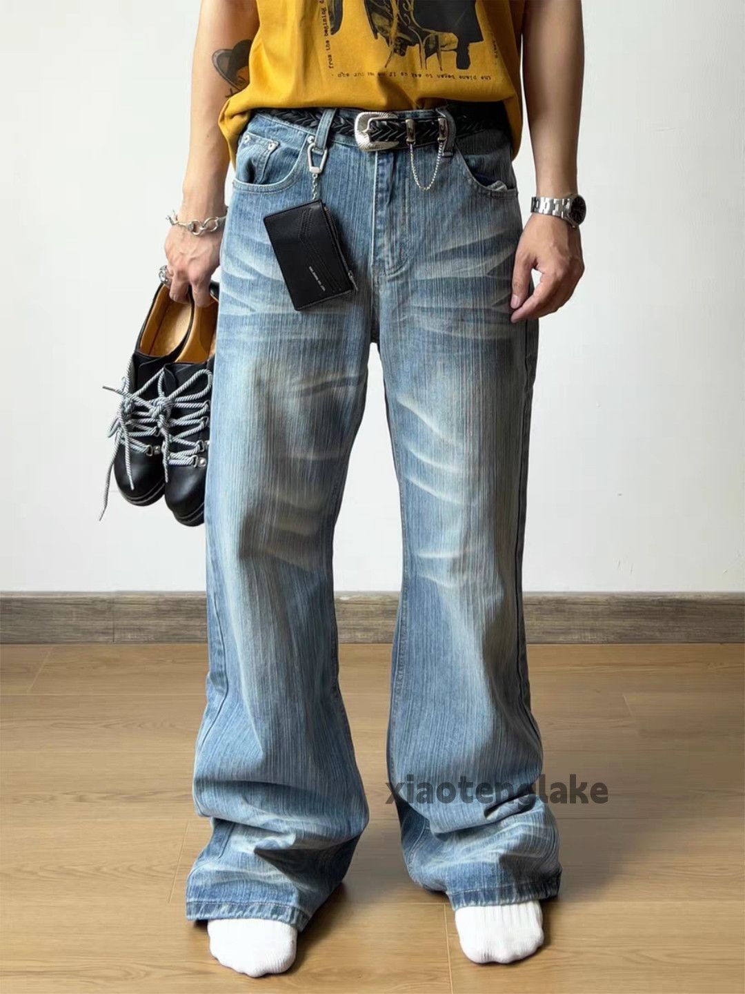 Jean xtl washed faded cleanfit yuppie y2k hiphop jeans Size 28" / US 6 / IT 42 - 3 Thumbnail