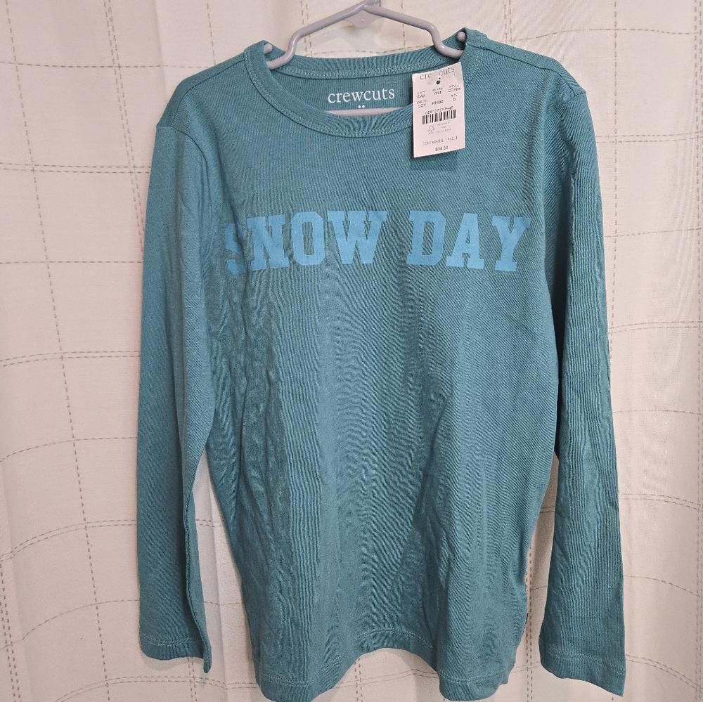Other Crewcuts Teal 'Snow Day' Long Sleeve Shirt Size US S / EU 44-46 / 1 - 1 Thumbnail