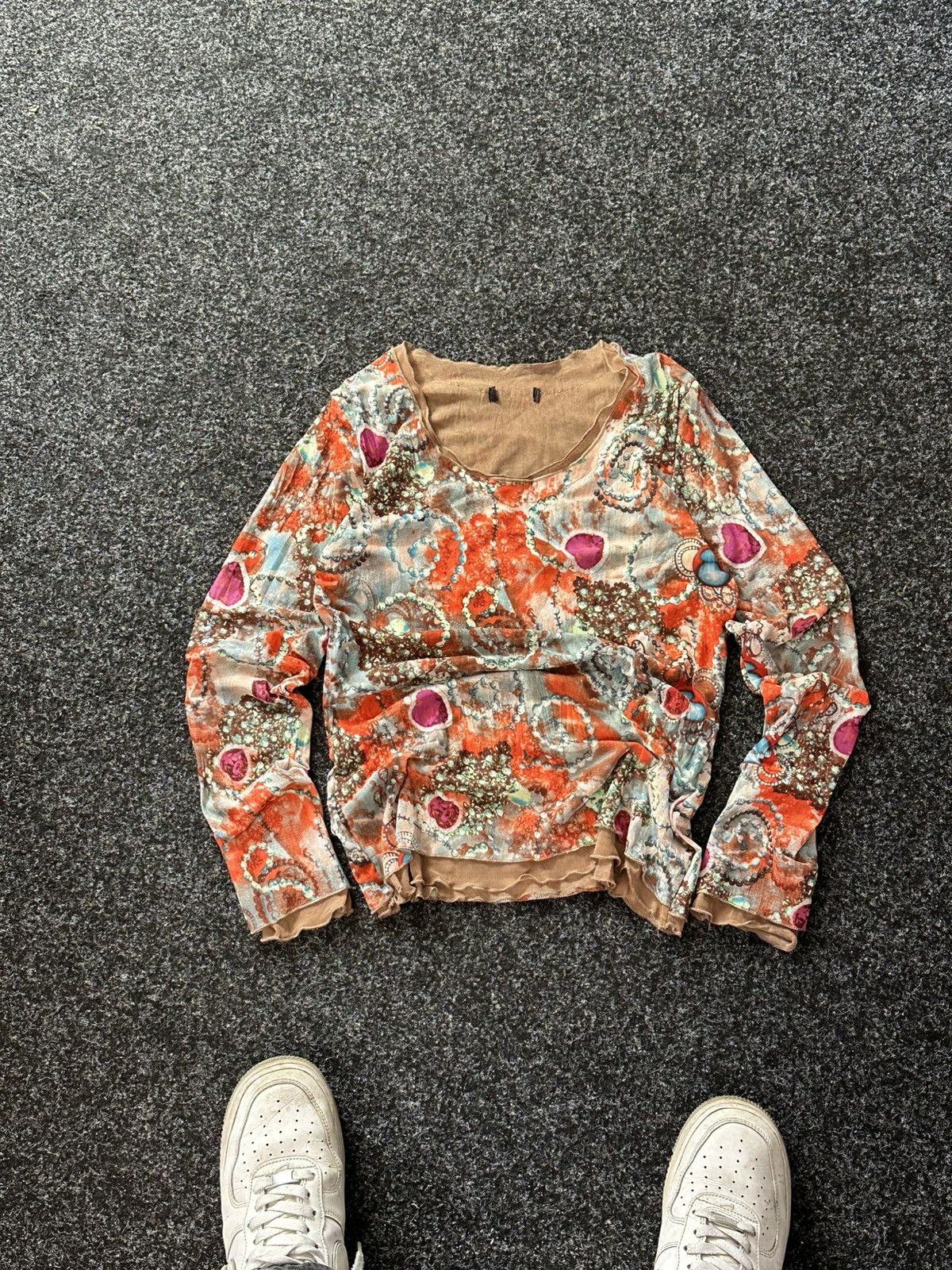 Designer × Japanese Brand 🚨 Save The Queen Jean Paul Gaultier STYLE! MeshBlouses Size M / US 6-8 / IT 42-44 - 2 Thumbnail