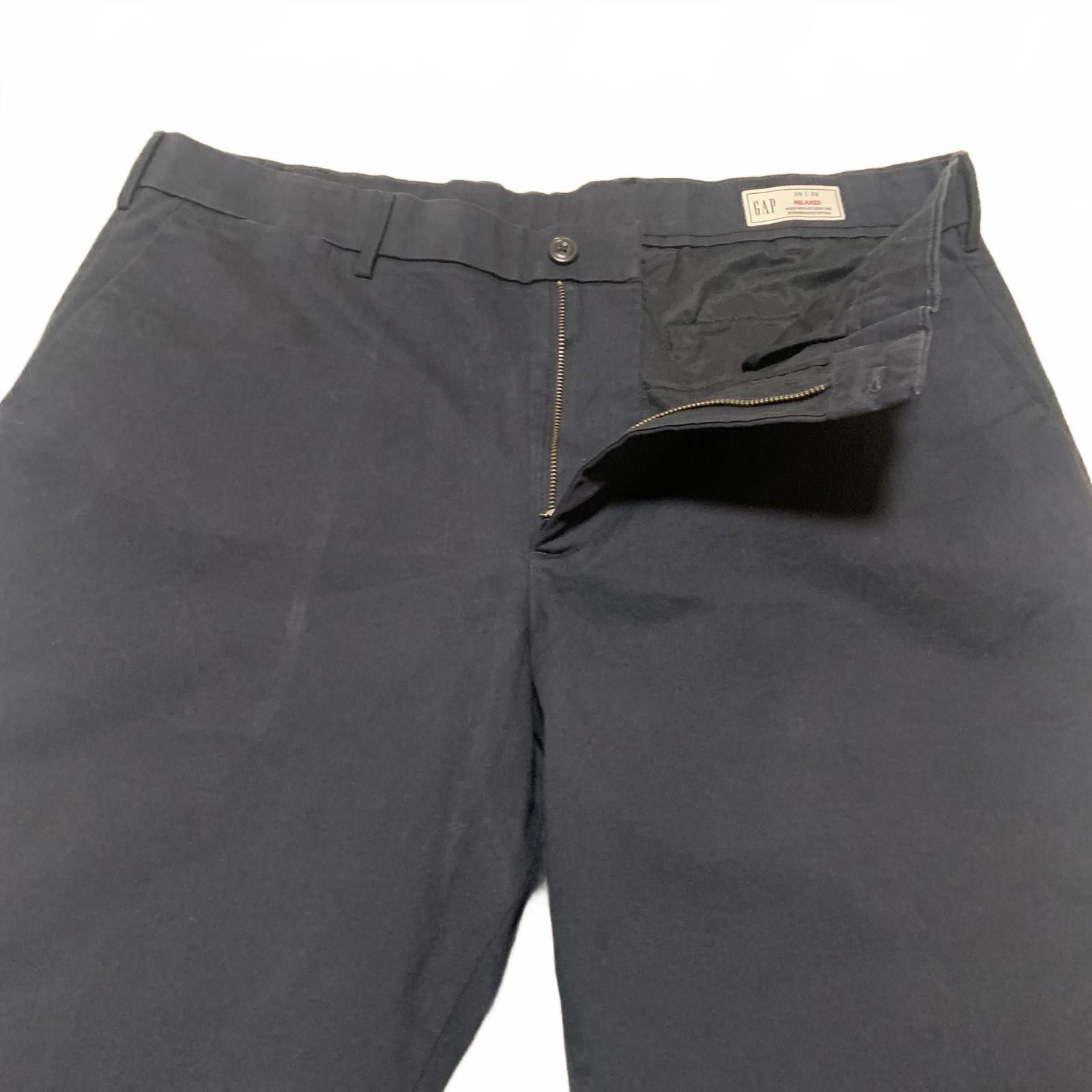 Gap GAP Men's Size 38/32 Relaxed Fit Navy Blue Casual Pants Size US 38 / EU 54 - 3 Thumbnail