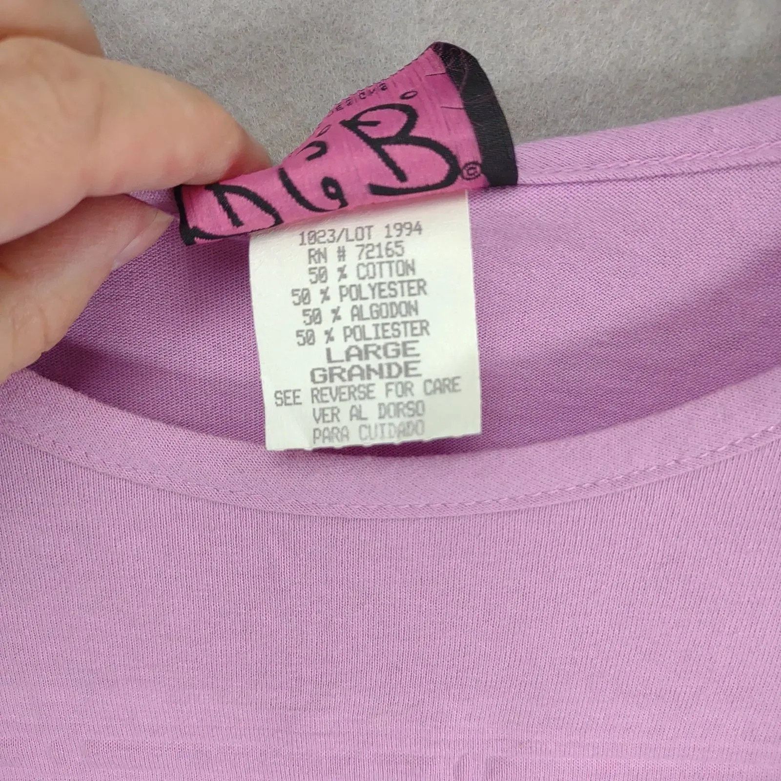 Vintage PGB Embossed Floral & Embroidered Butterfly Purple Top Size L / US 10 / IT 46 - 6 Thumbnail