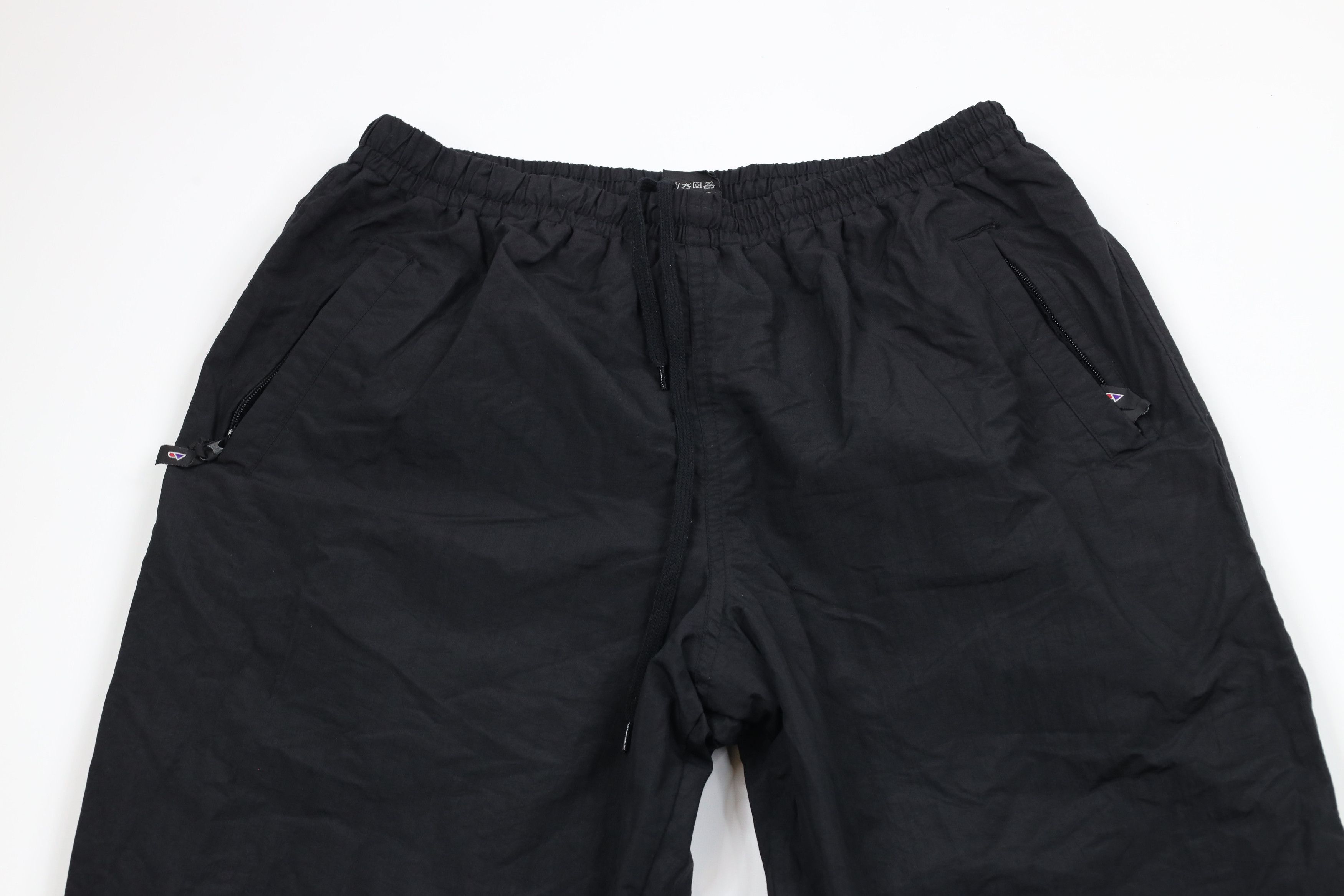 Vintage Vintage 90s Streetwear Lined Cuffed Joggers Pants Black Size US 36 / EU 52 - 2 Thumbnail
