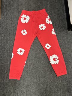 Denim Tears The Cotton Wreath Sweatpants 'Red