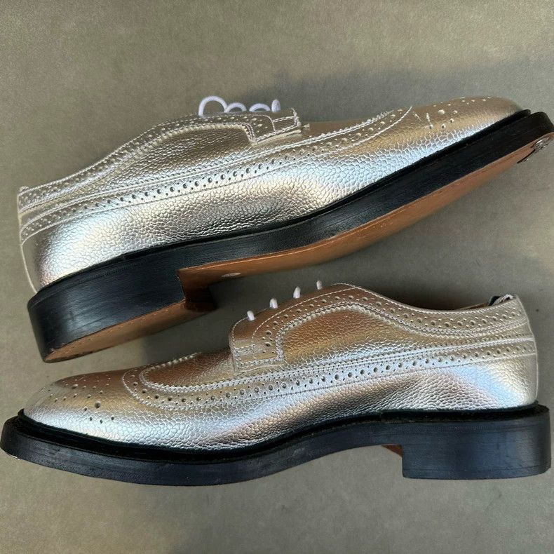 Thom Browne Thom Browne Silver cloth block carved leather shoes Size US 9 / EU 42 - 5 Thumbnail