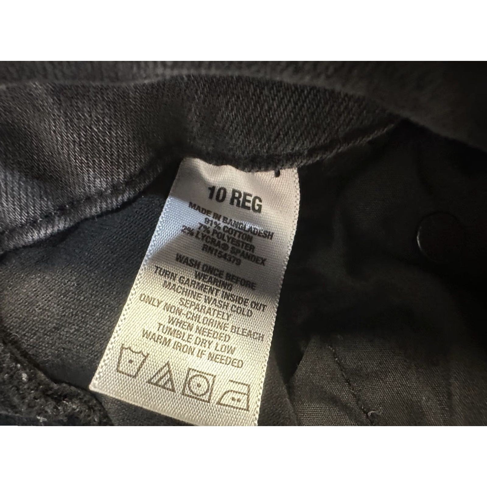 Vintage Aéropostale Jeans Womens 10 Regular Black High Rise Jegging Distressed Skinny Denim Shirt? Size 32" / US 10 / IT 46 - 3 Thumbnail