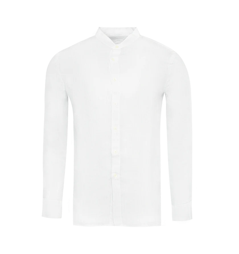 120% Lino o1h1sh11224 Slim Fit Shirt in White Size US M / EU 48-50 / 2 - 1 Thumbnail