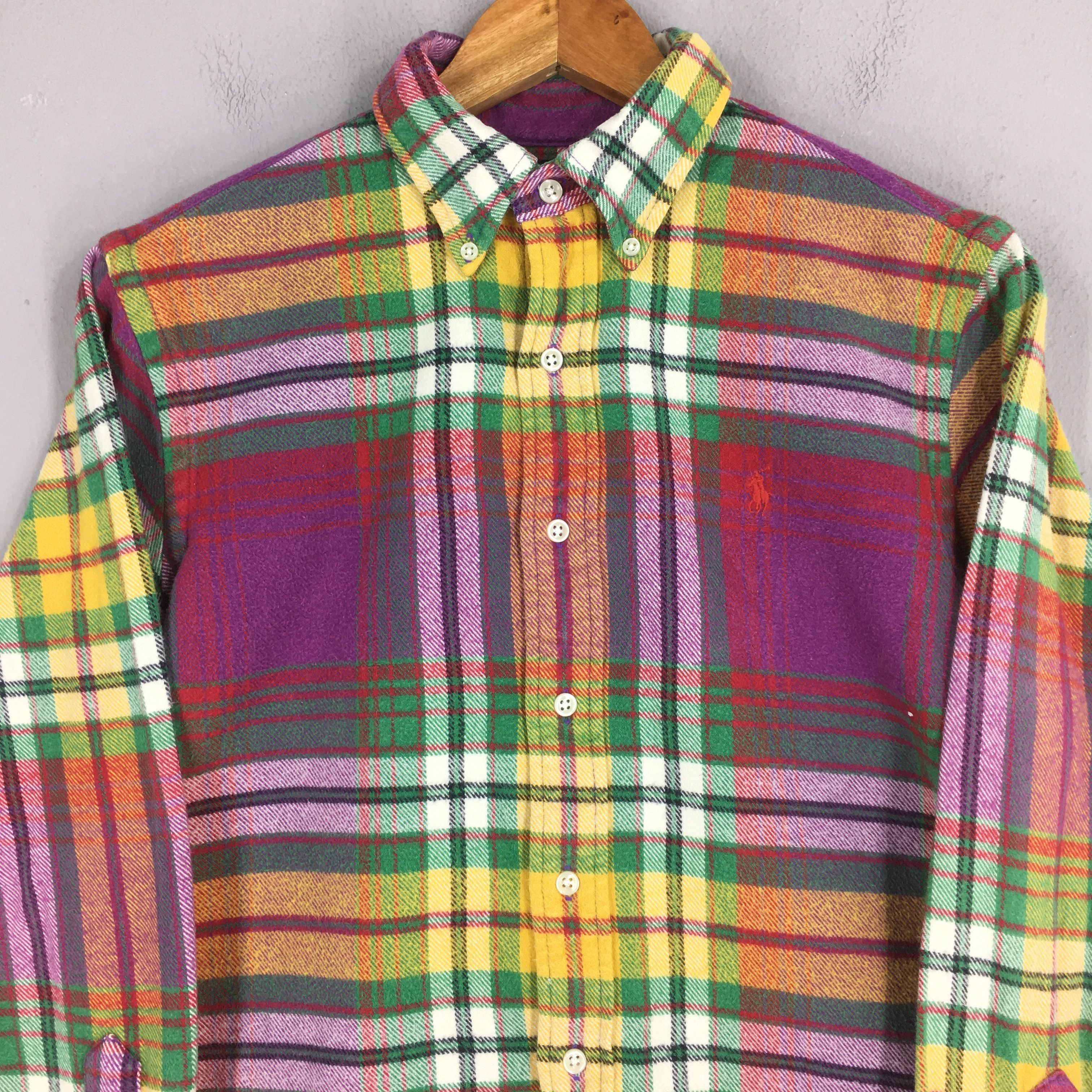 Polo Ralph Lauren Vintage Polo Ralph Lauren Checkered Flannel Shirt Medium Size US M / EU 48-50 / 2 - 2 Thumbnail