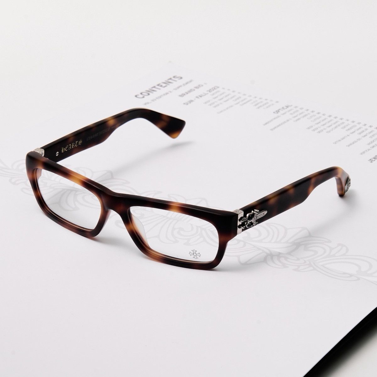 Chrome Hearts CHROME HEARTS INFLATABLE DATE - A MATTE BUTTERSCOTCH TORTOISE GLASSES Size ONE SIZE - 2 Thumbnail
