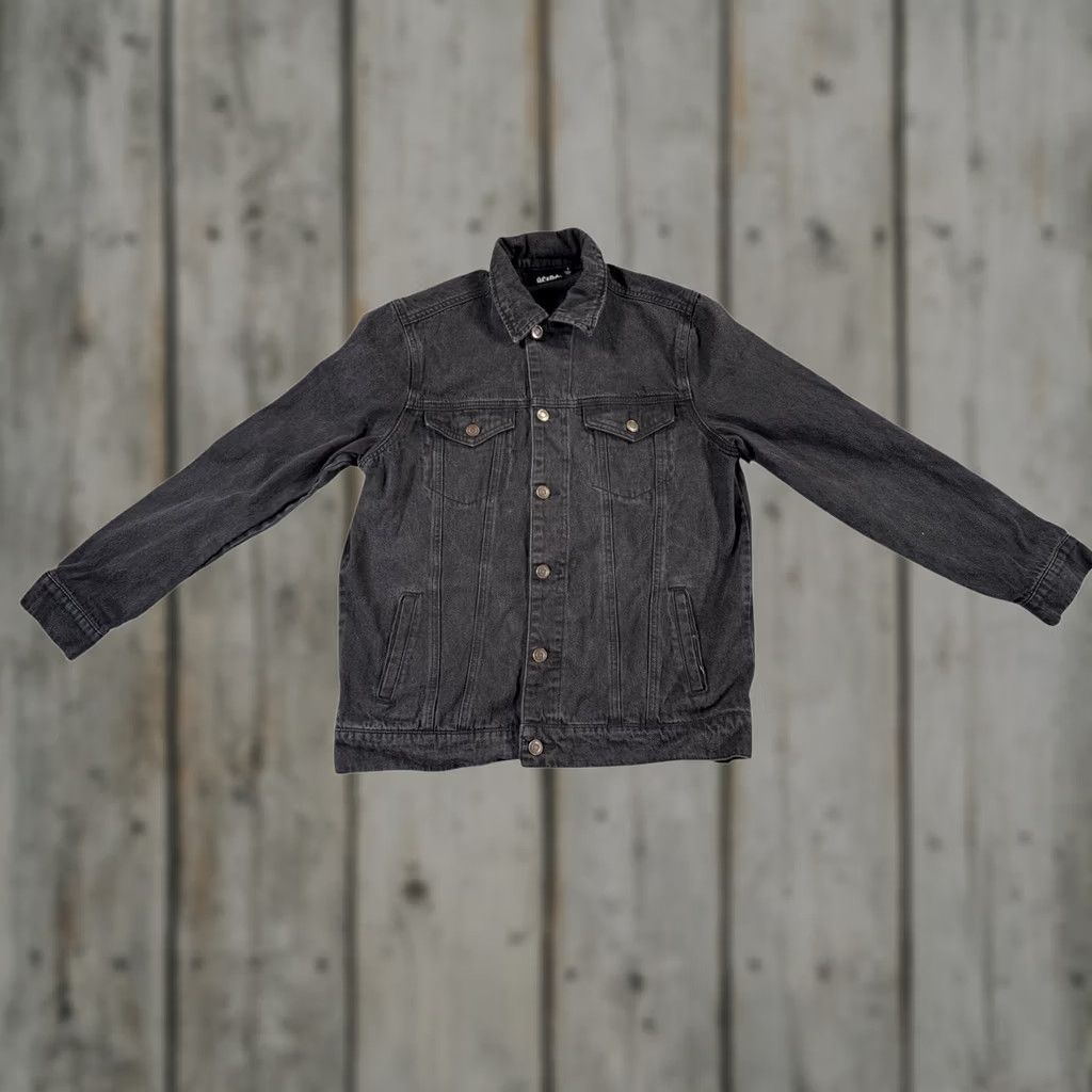 Denime ACDC Jacket Mens Small Black Denim Back in Black Button Up Pockets Long Sleeve Size US S / EU 44-46 / 1 - 1 Thumbnail