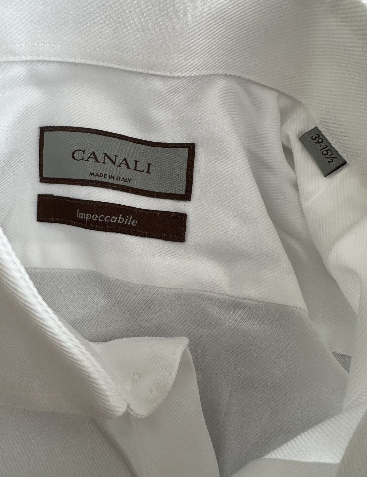 Canali Impeccabile shirt Size 38R - 4 Thumbnail