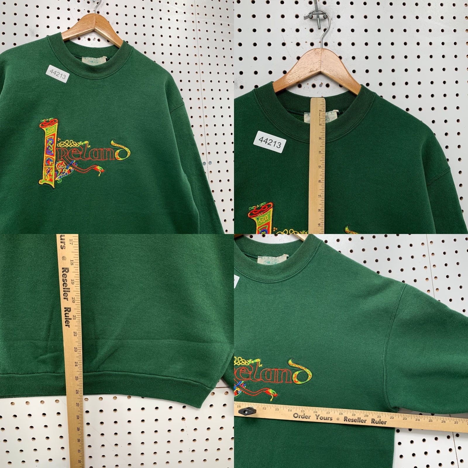 Vintage VINTAGE Blarney Woolen Mills IRELAND Sweatshirt Crewneck Mens Medium Green Fleece Ireland Graphic Print Pullover M Mens Size US M / EU 48-50 / 2 - 8 Thumbnail