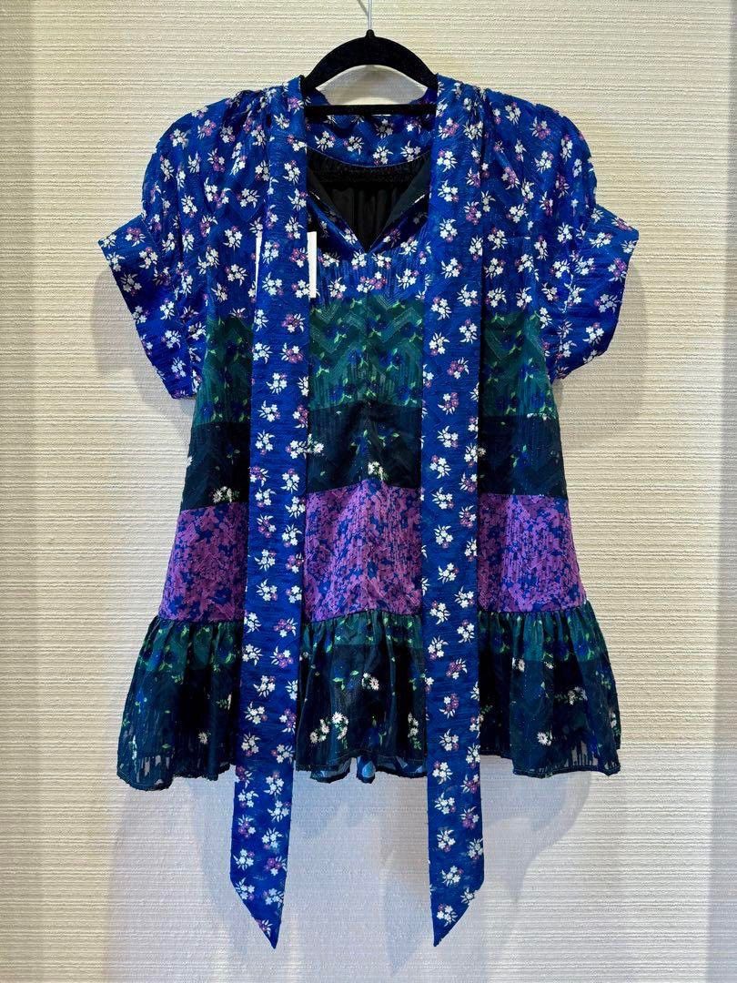 Opening Ceremony Opening Ceremony Navy Floral Blouse Size XS / US 0-2 / IT 36-38 - 6 Thumbnail