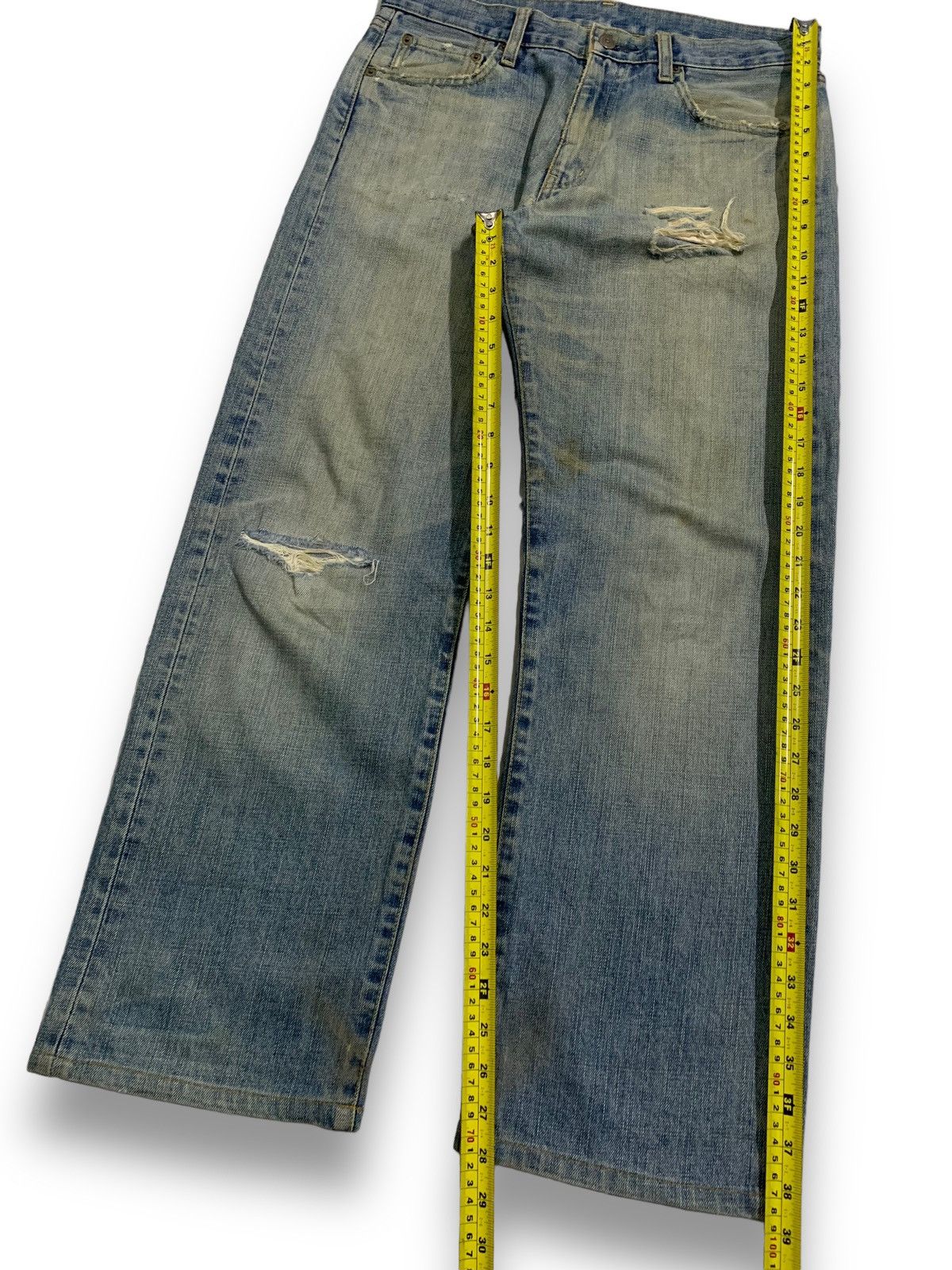 Jun Takahashi Vintage Uniqlo S003 Baggy Dirt Mud Washed Distressed Jeans Size US 32 / EU 48 - 15 Thumbnail
