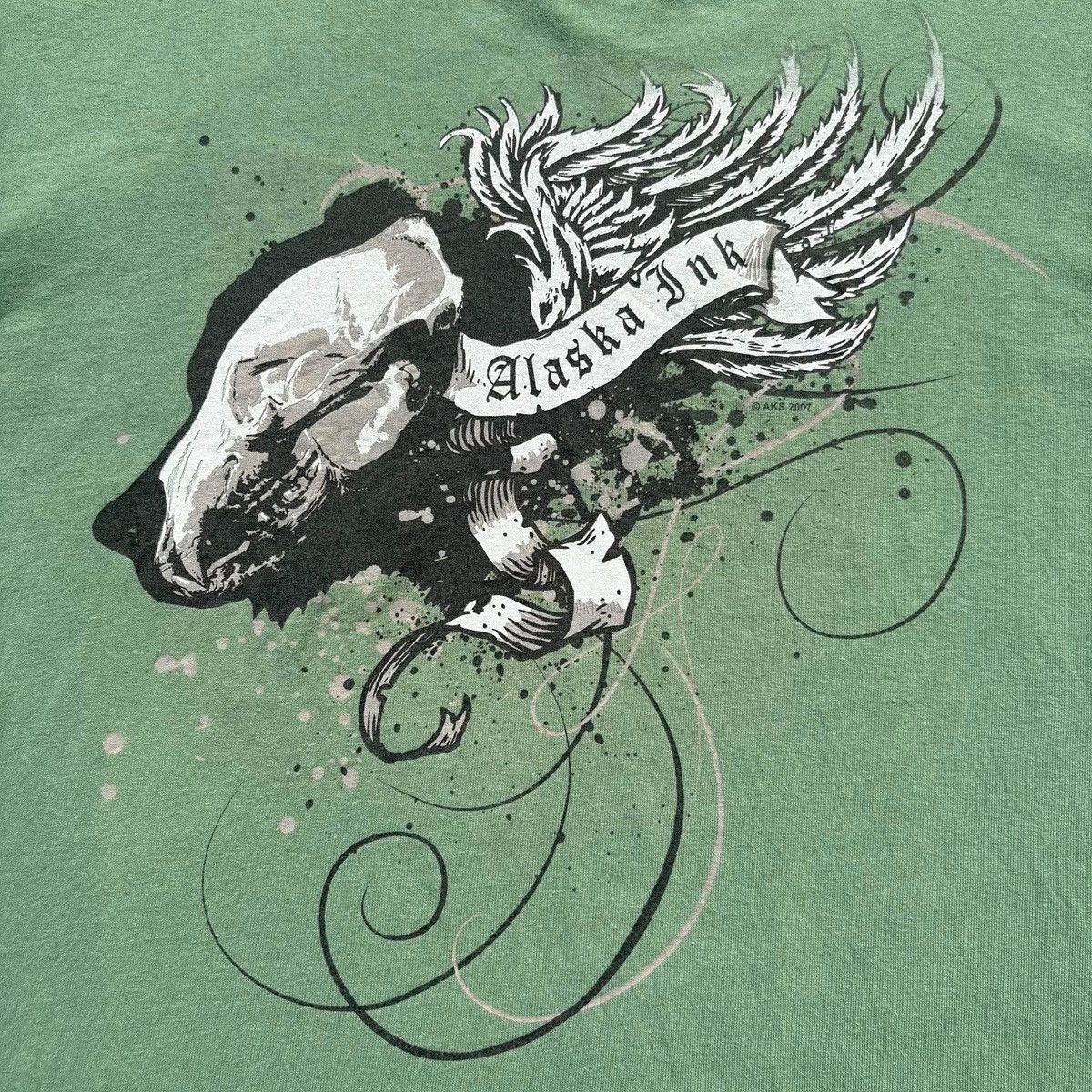 Affliction Alaska Ink Skull Graphic Tee Size US L / EU 52-54 / 3 - 3 Thumbnail
