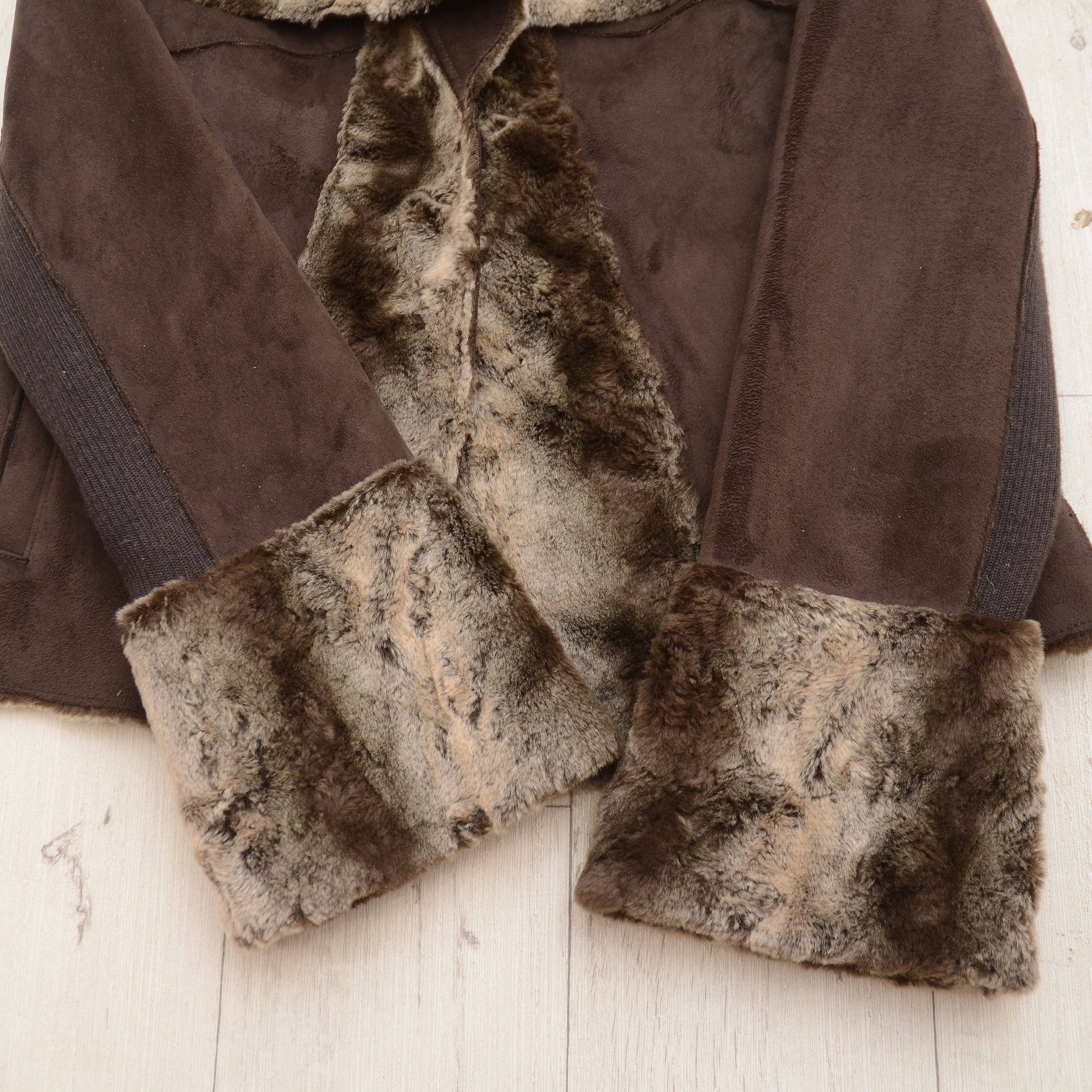 Trussardi Trussardi Jeans Y2K Faux Fur Suede Jacket Coat Winter Chic Size M / US 6-8 / IT 42-44 - 6 Thumbnail