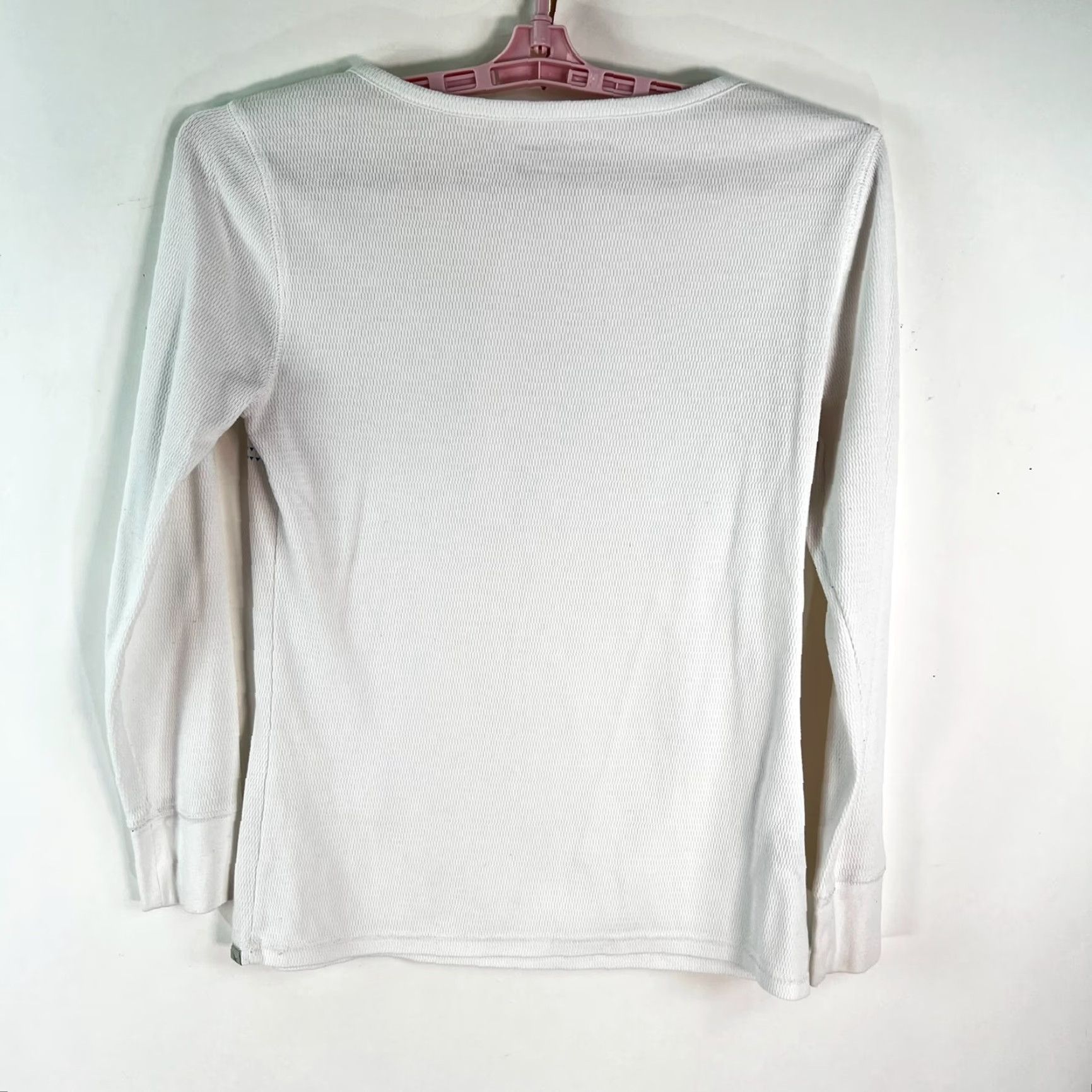 Eddie Bauer Eddie Bauer Womens Sweater Crew Neck Button Accent 3/4 Sleeve White 100% Cotton Size M Knit Pullover Casual Regular Fit Vintage: No Size M / US 6-8 / IT 42-44 - 5 Thumbnail